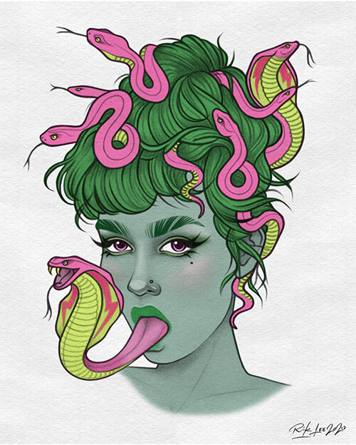 Medusa (Pink Snakes)