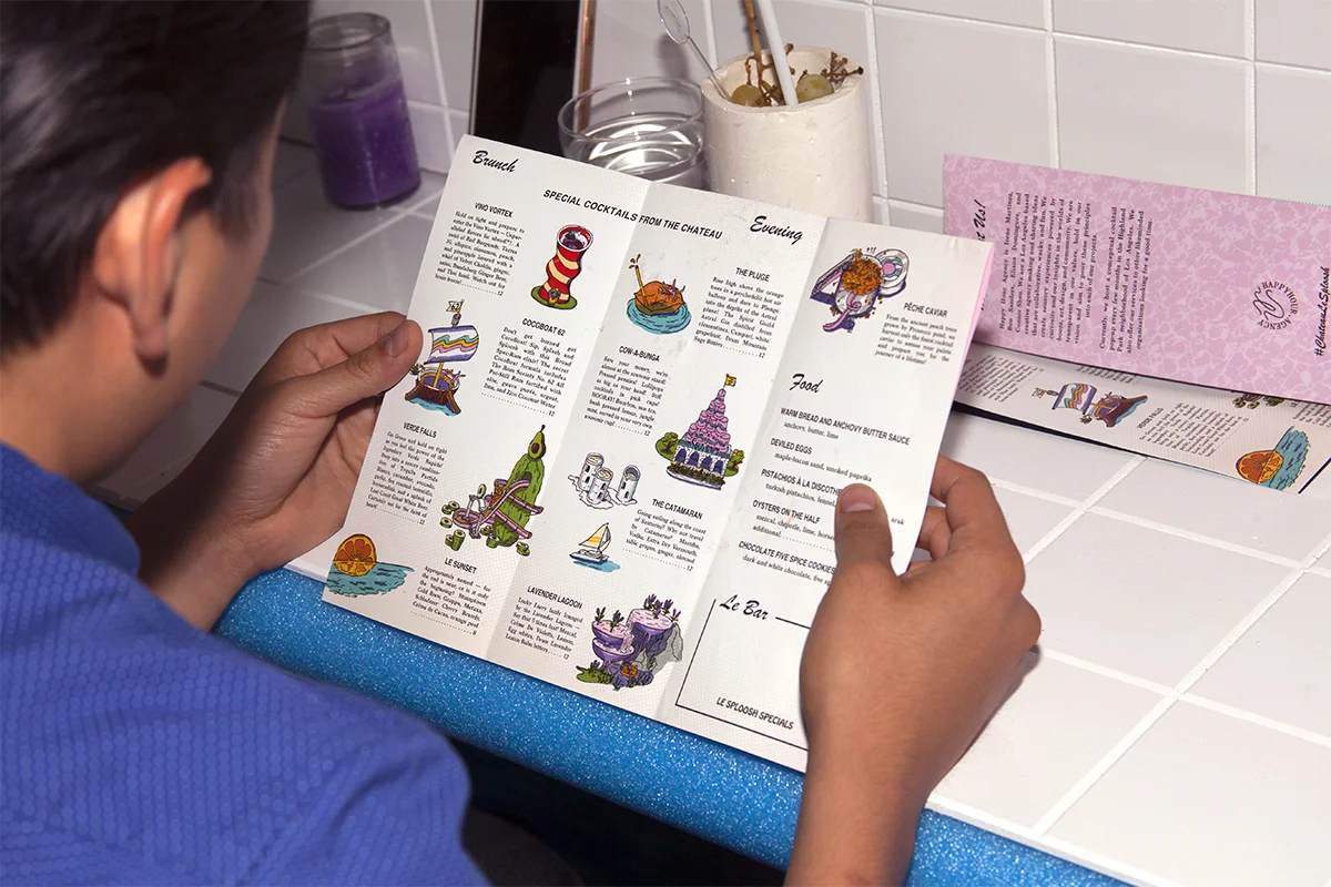 Chateau Le Sploosh Menu/Map Photo by Josh Schaedel
