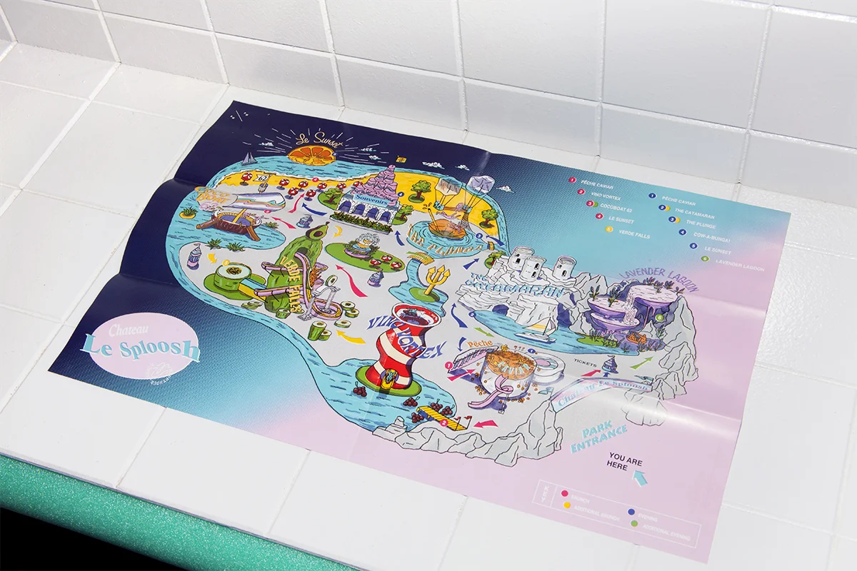 Chateau Le Sploosh Menu/Map Photo by Josh Schaedel