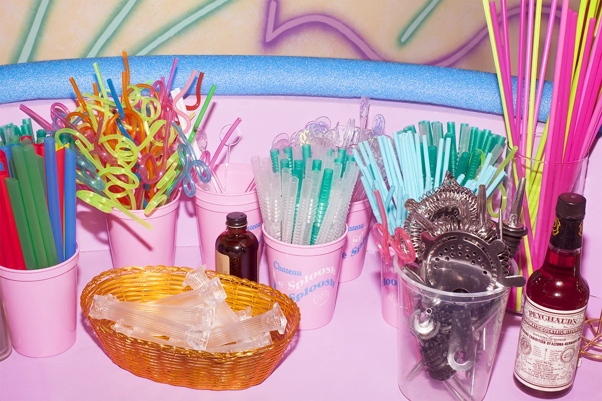 Tools of the trade! Just a small selection of materials used to create our over-the-top garnishes and presentations. Photo by Josh Schaedel