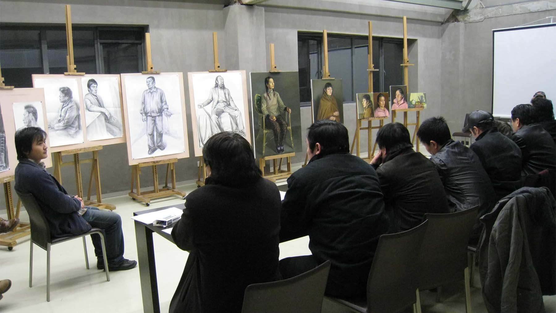 2008 ~ critique by the teaching panel at the Central Academy of Oil Painting