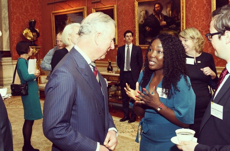 Image: Dunola meeting Prince Philip, Duke of Edingburgh
