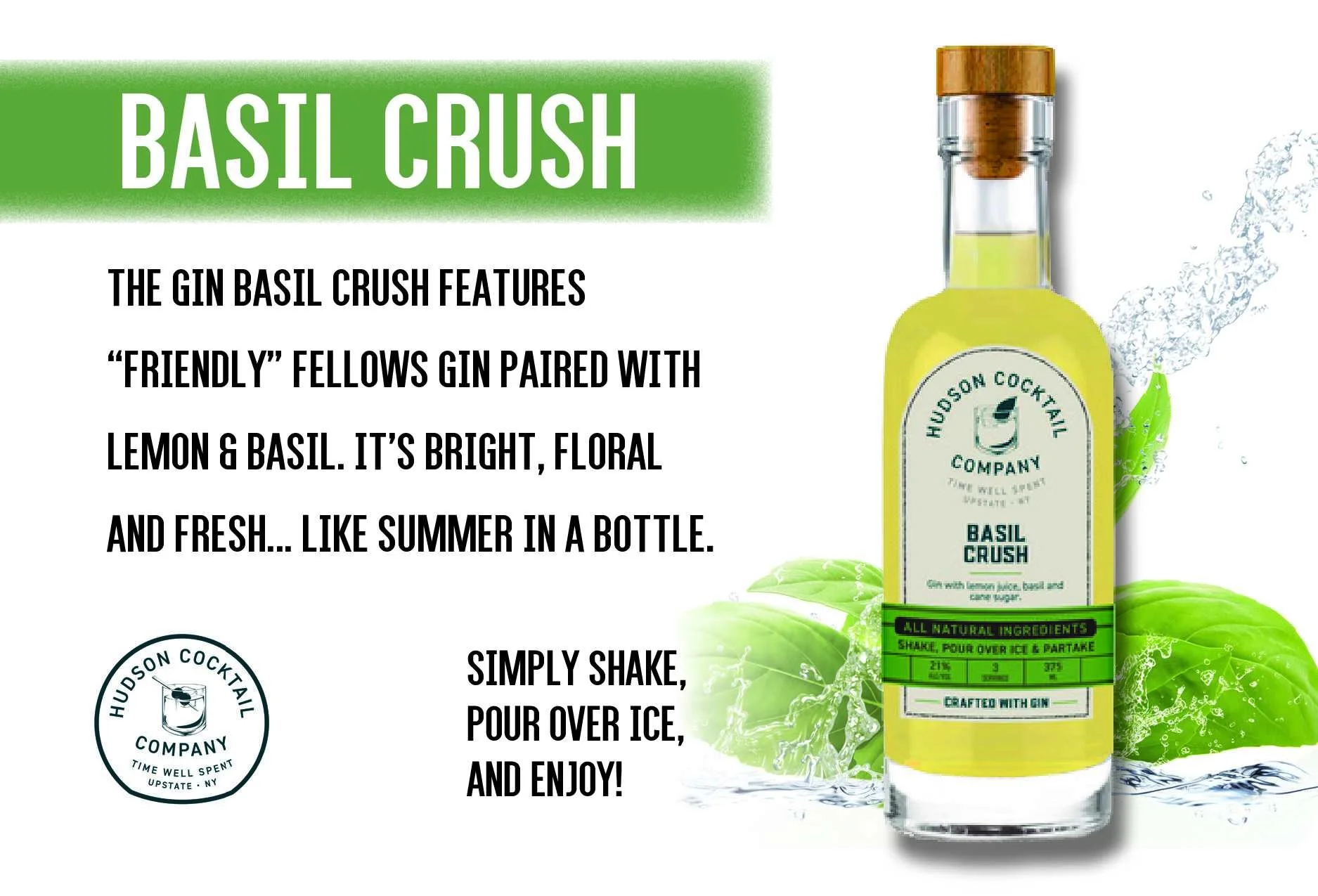 Hudson Cocktail Company Basil Crush — Stone Fence Beverage
