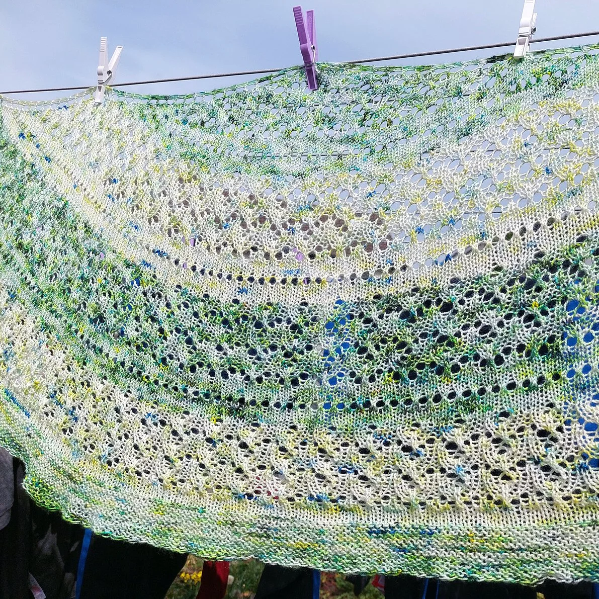 Killarone Shawl KnitaLong — Maine Yarn Cruise