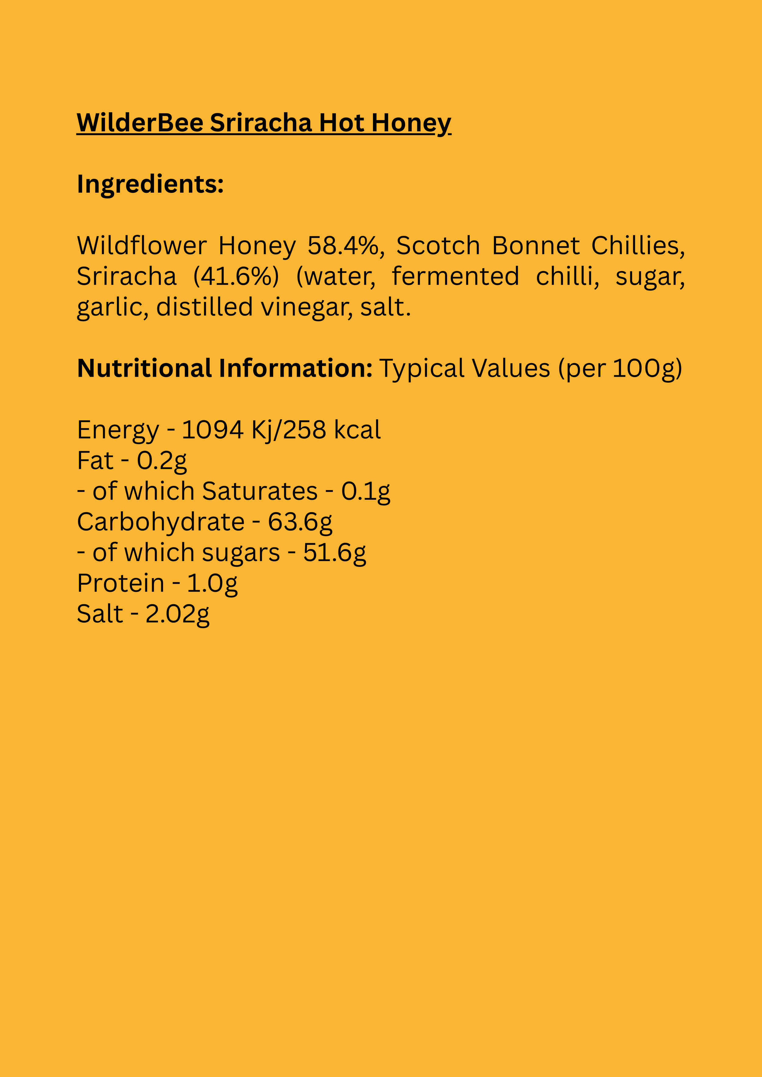 Sriracha Hot Honey Ingredients + Nutritional Information.png