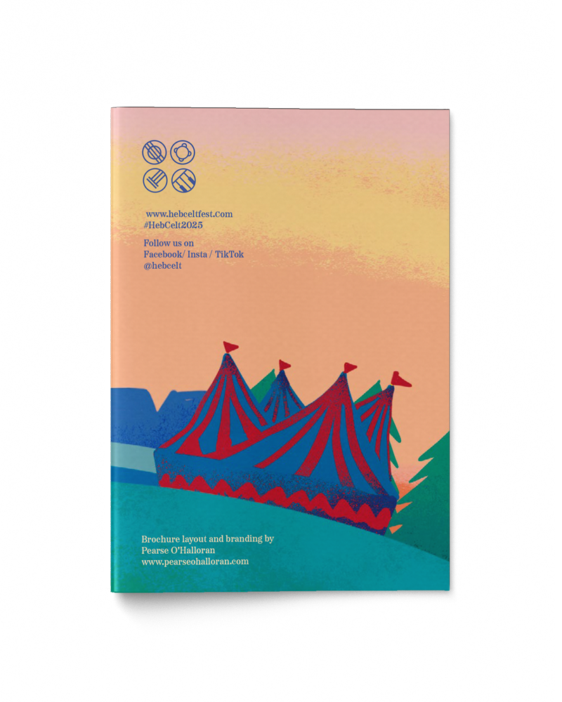 HebCelt Festival guide insisde spread as part of editorial design for music festival