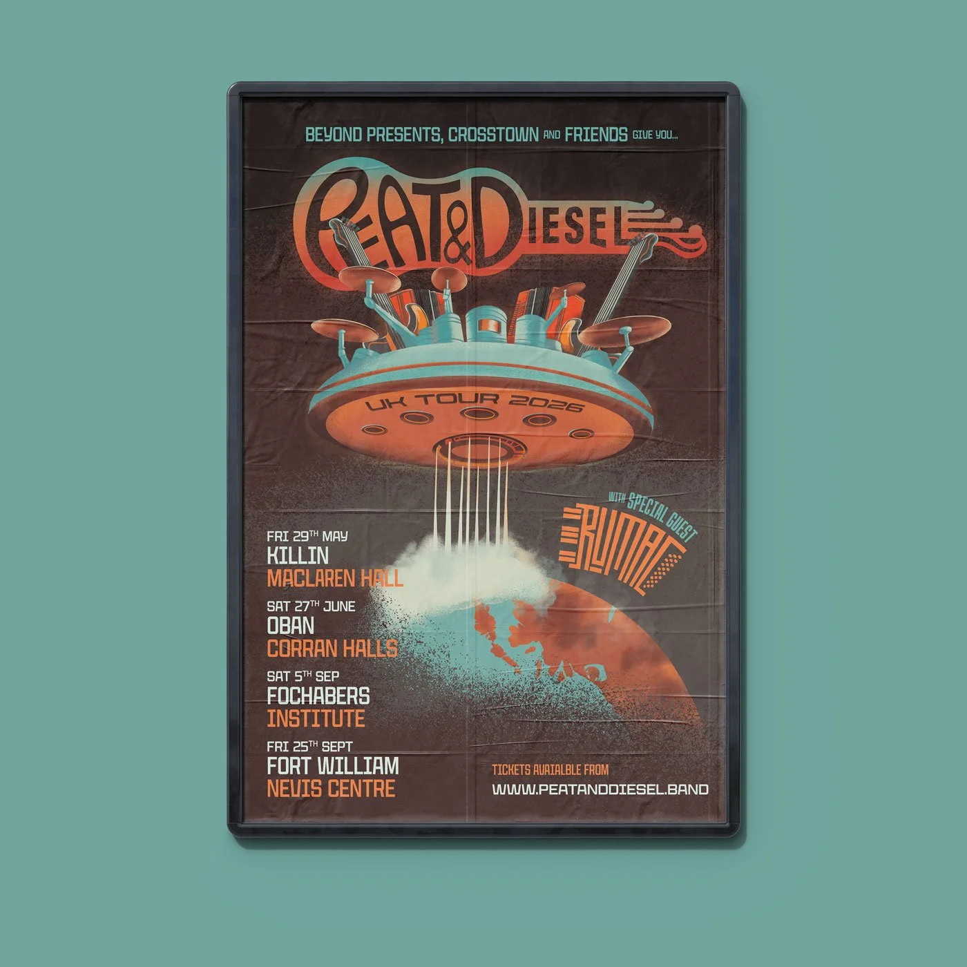 UK Tour Poster for Peat &amp;Diesel