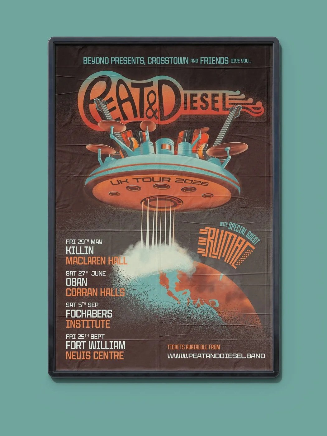 UK Tour Poster for Peat &amp;Diesel