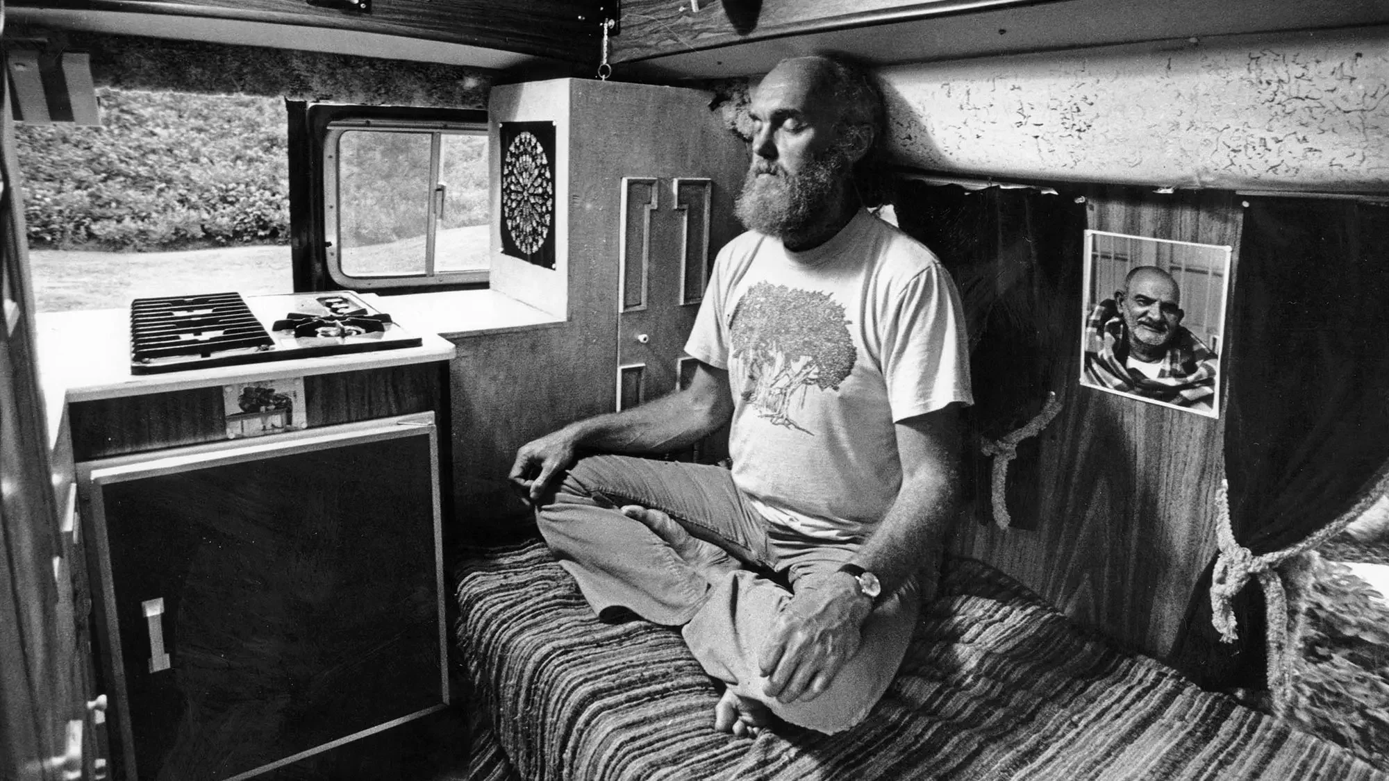 Ram Dass meditating