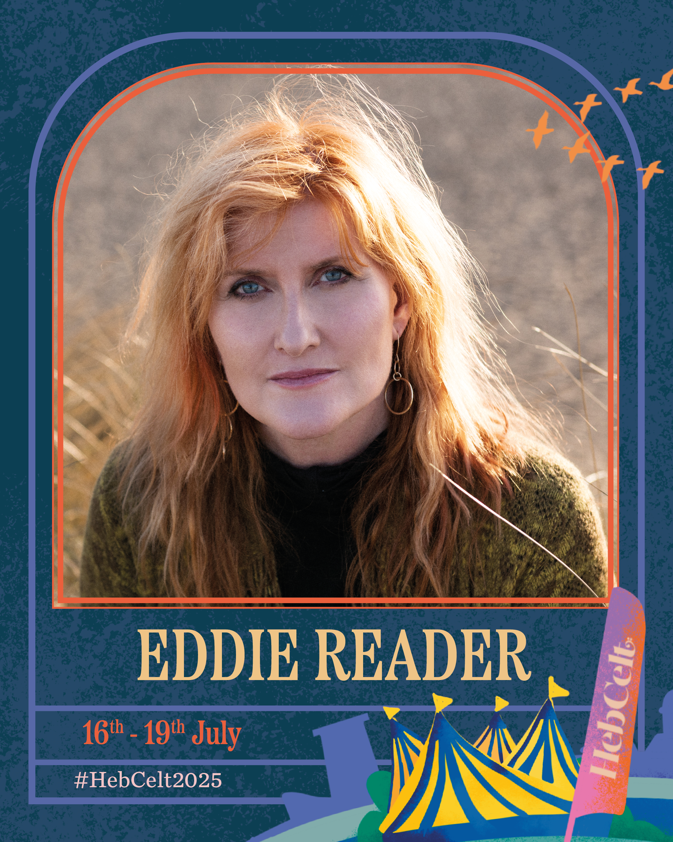 Picture of the folk rock act Eddi Reader set up for instagram