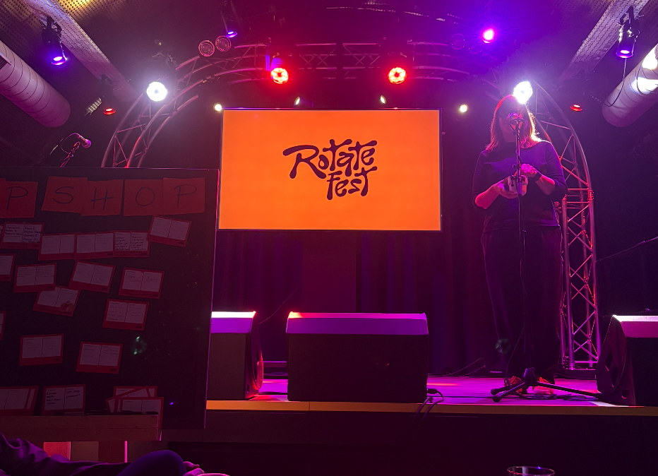 Nicola Watson opening the Kin Rotate Fest at the Tunnels Aberdeen