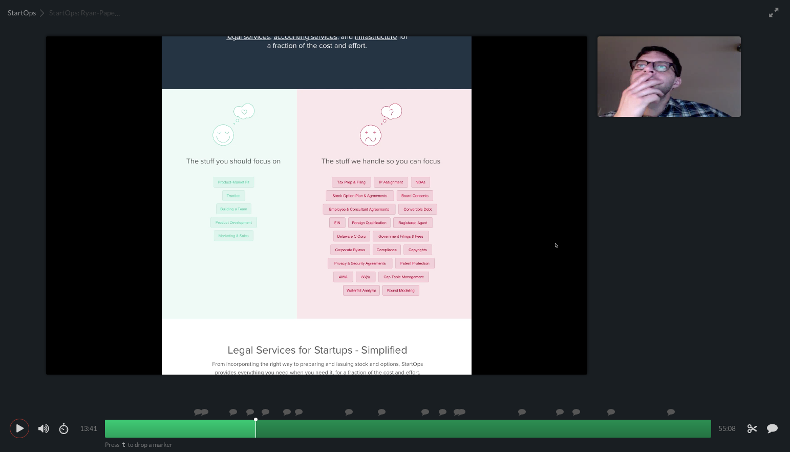 Screenshot from user interview on Lookback.