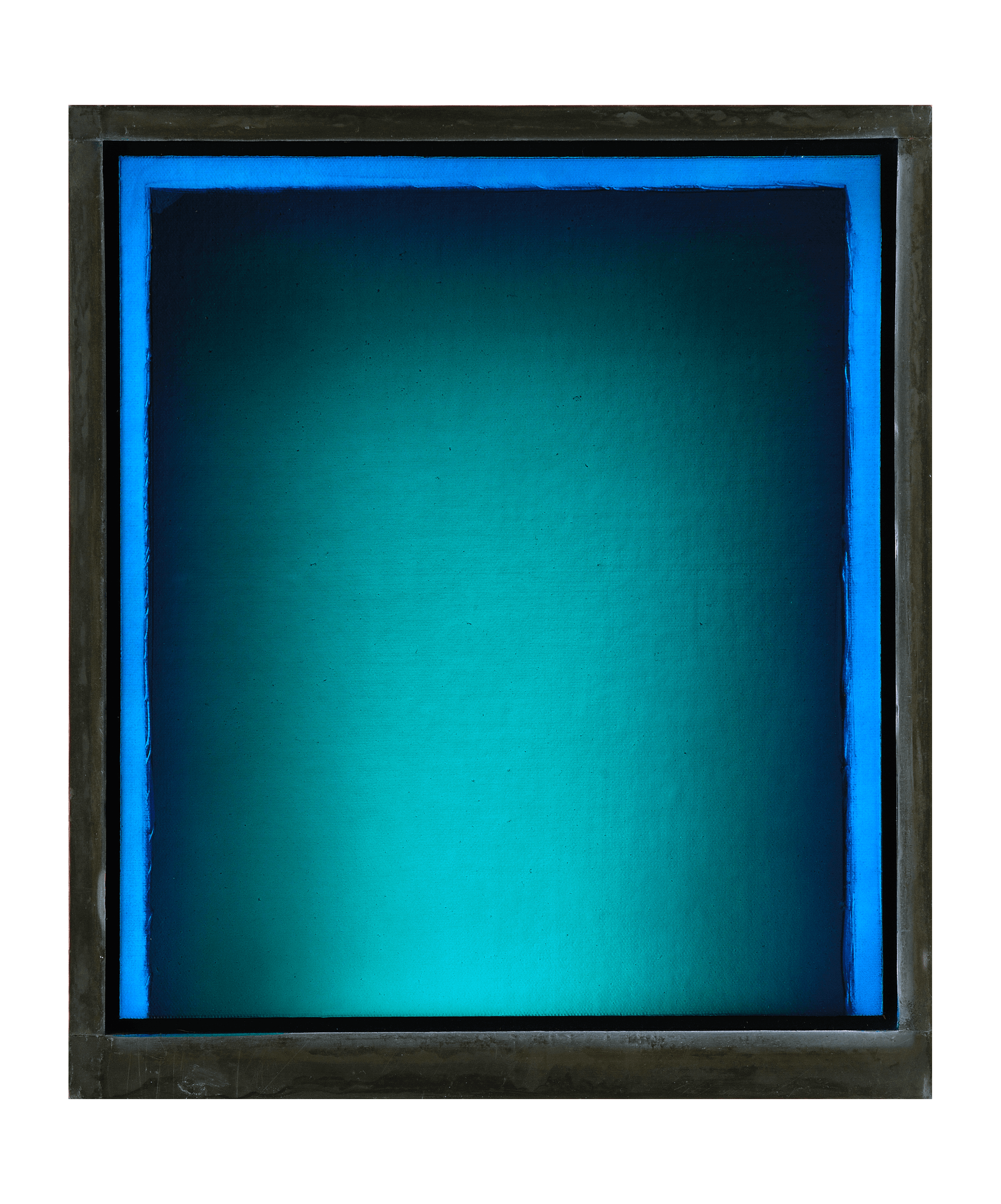   Other Side of Green,  1995, oil on canvas, lead frame,  