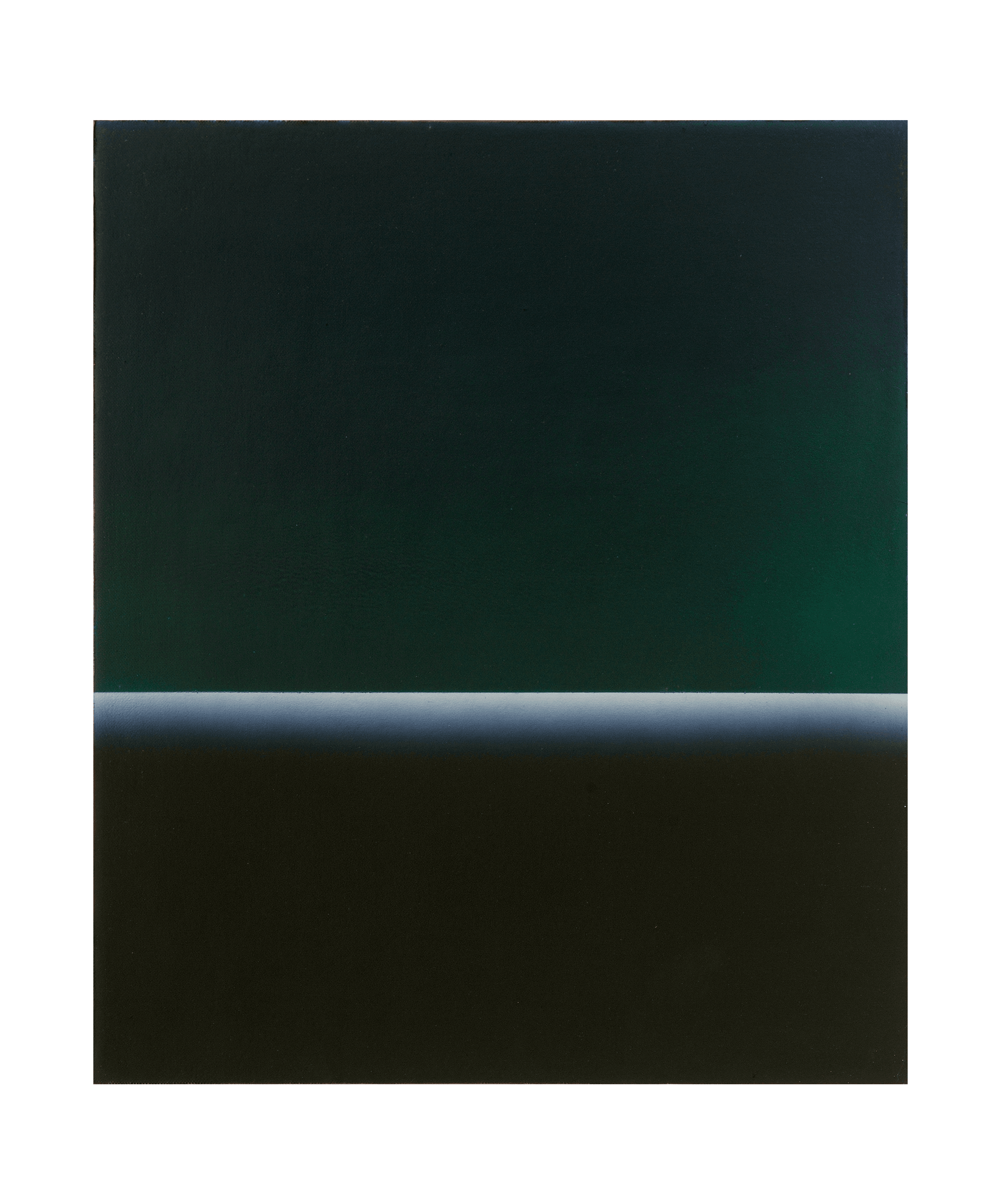   Untitled,  1989,  oil on linen, lead frame, 21” × 18 1/2” × 1 3/4” 