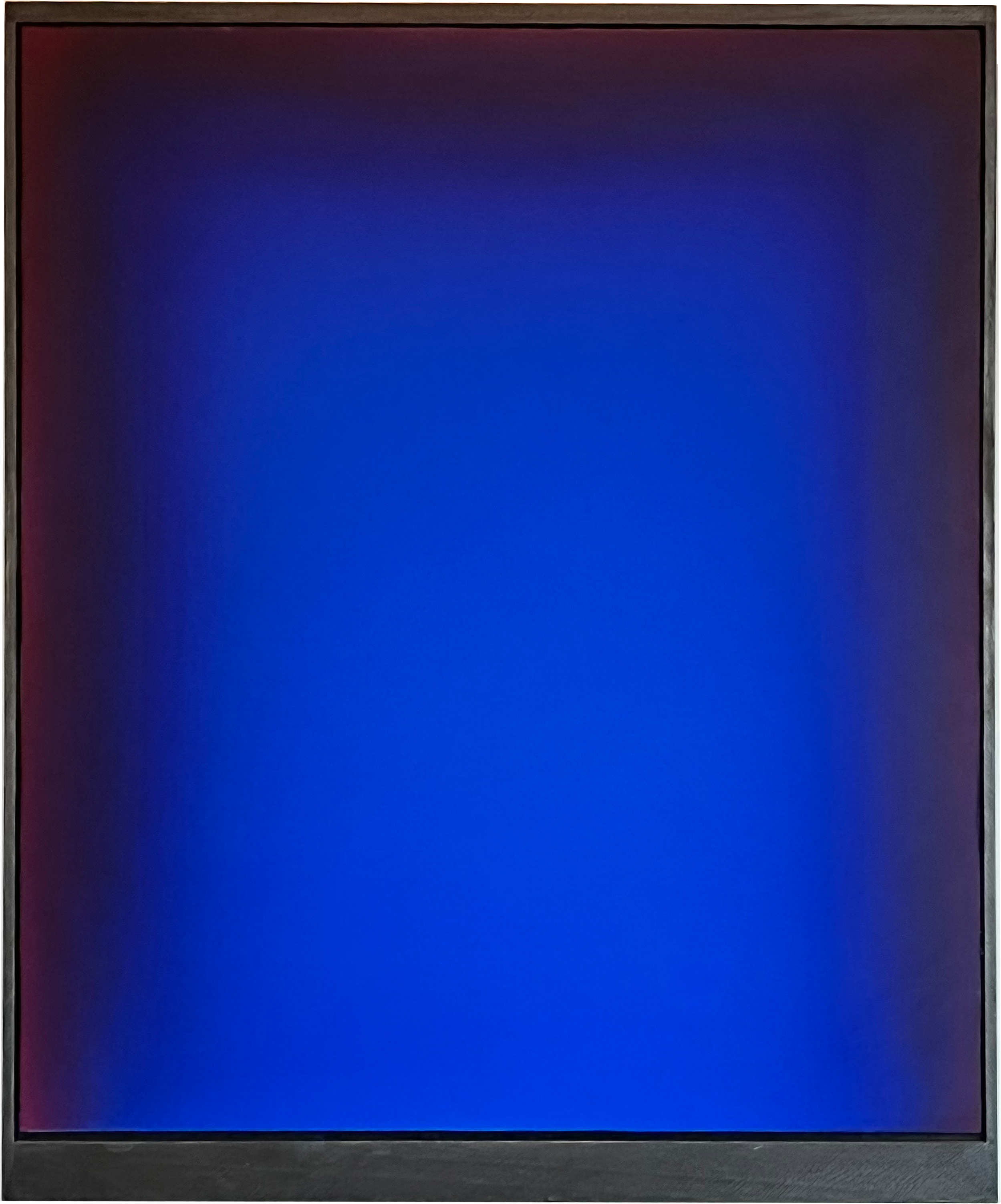   Blue Void,  1990, airbrushed oil paint on&nbsp;linen, lead-wrapped wood frame, 5ft x 4ft 