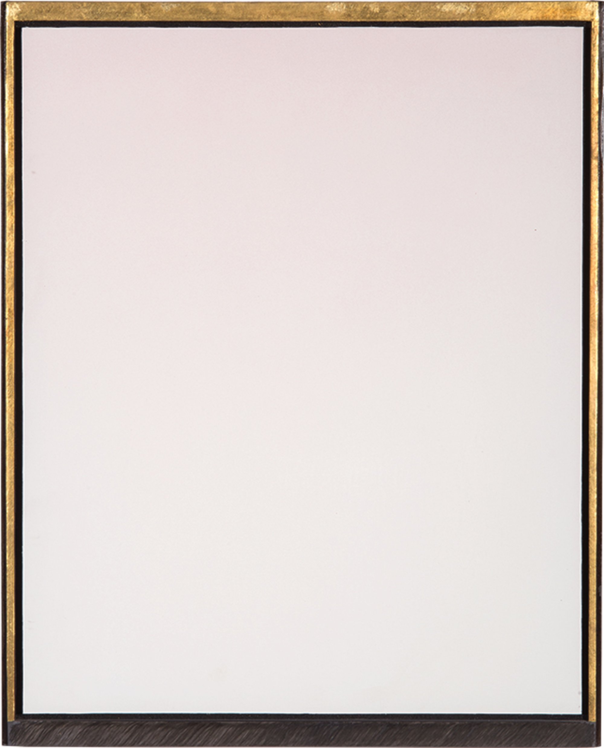   Mu 10 , 1982, Oil on linen, gold leaf, land ead frame, 36” x 29” 