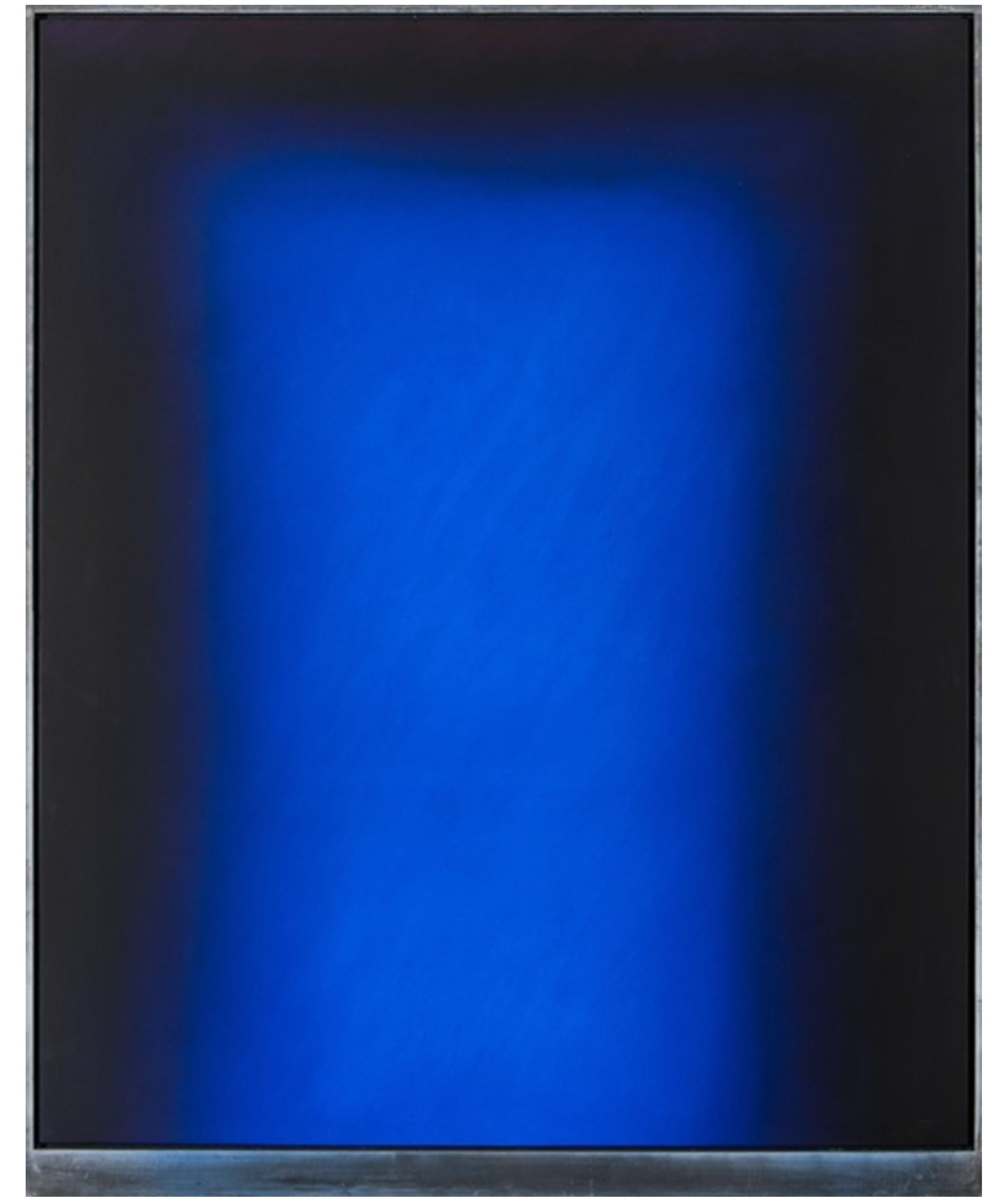   Ocean of Blues,  1990, oil on linen and lead frame, 60” × 48” × 1 1/2” 