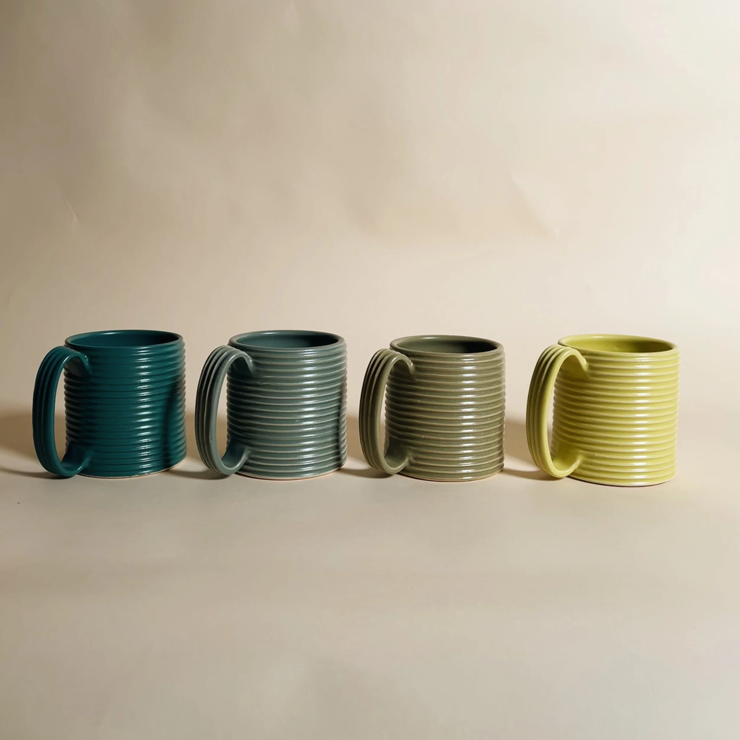 Short Ribbed Mugs
