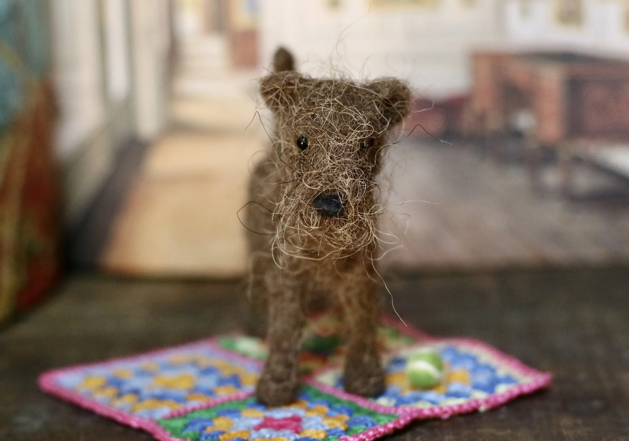 Needle felted dog