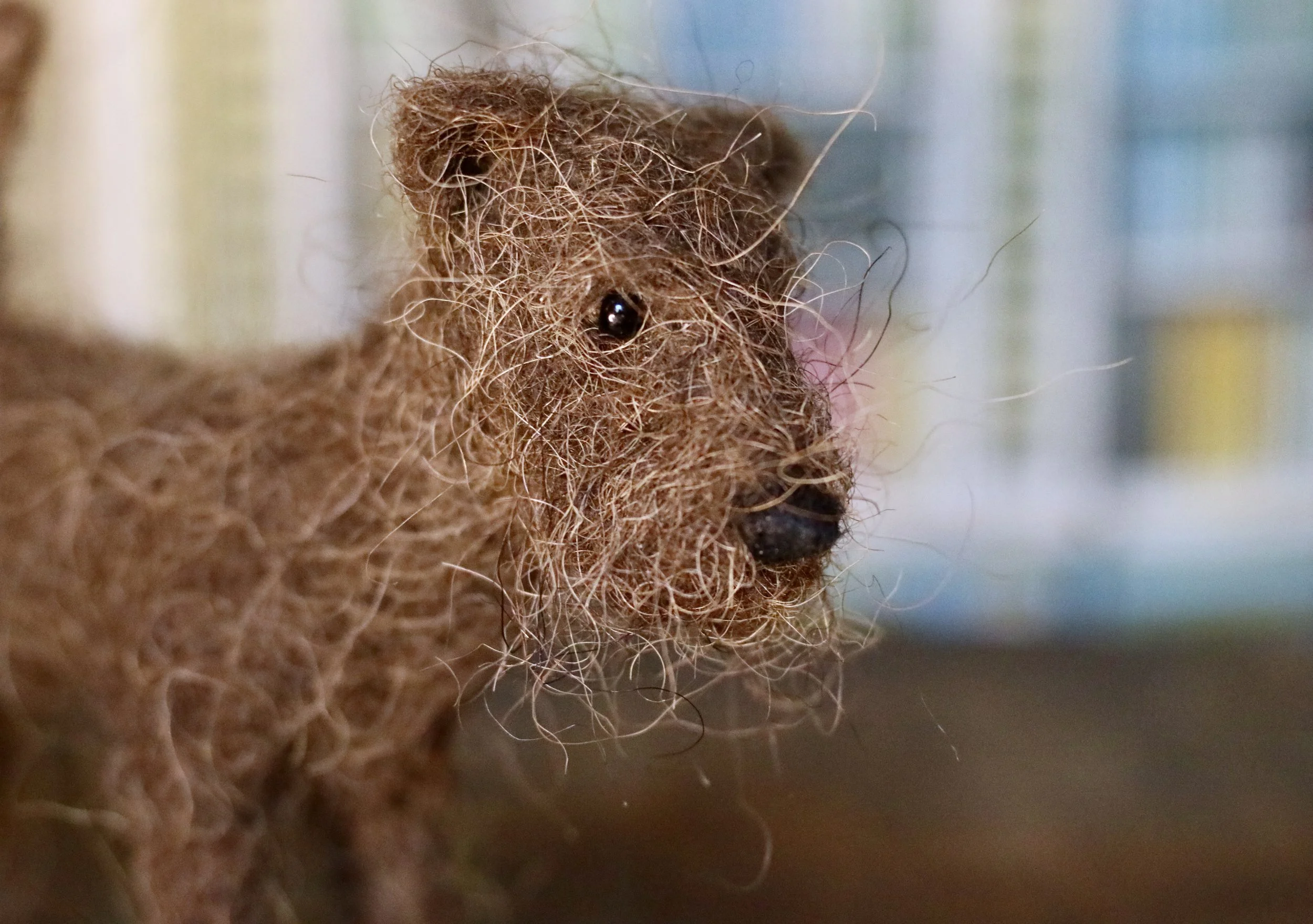 Needle felted dog
