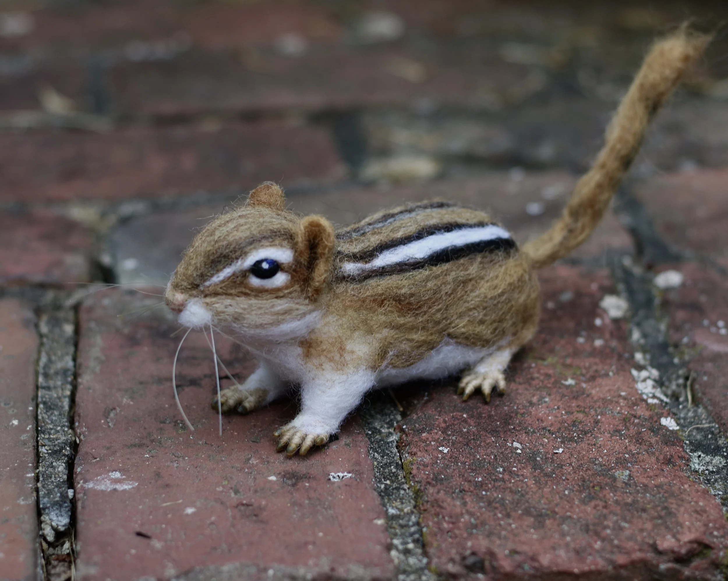 needle felted chipmunk