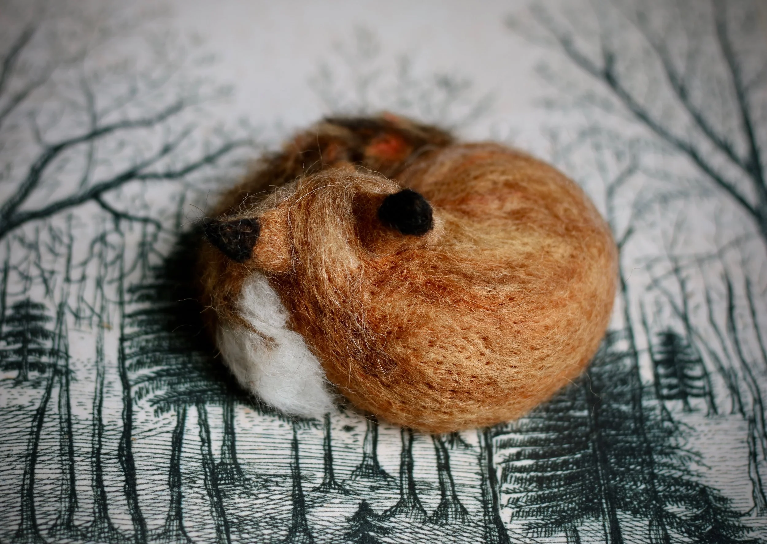 needle felted fox