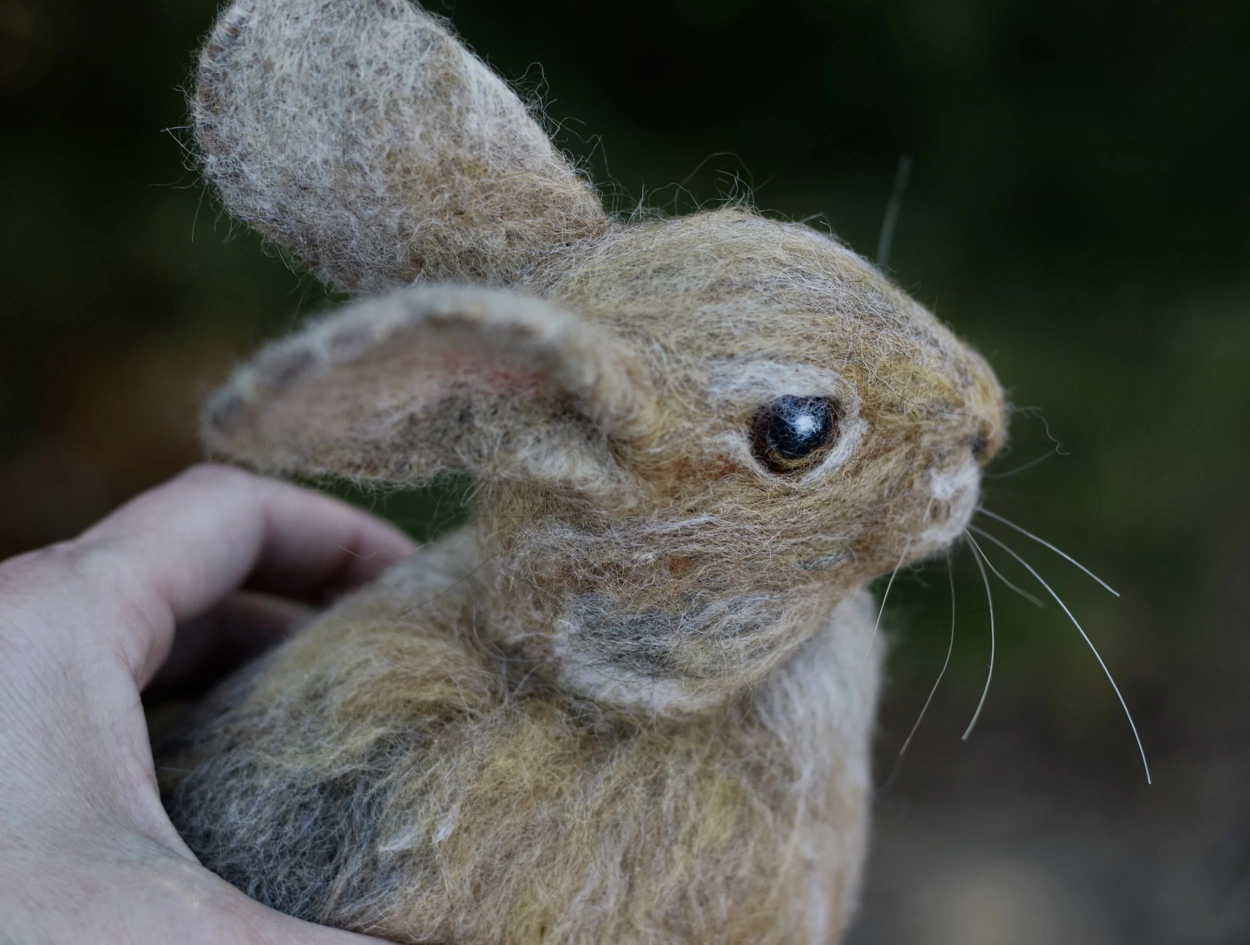 needle felted rabbit