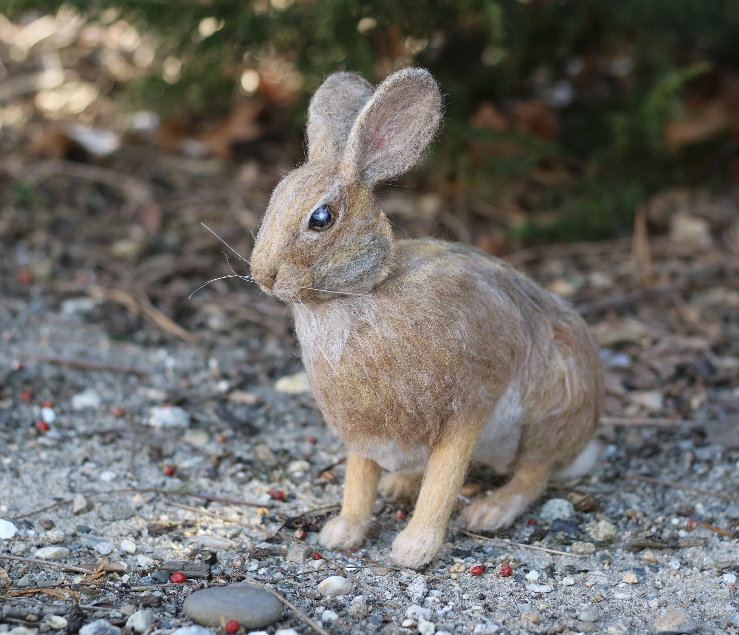 needle felted rabbit