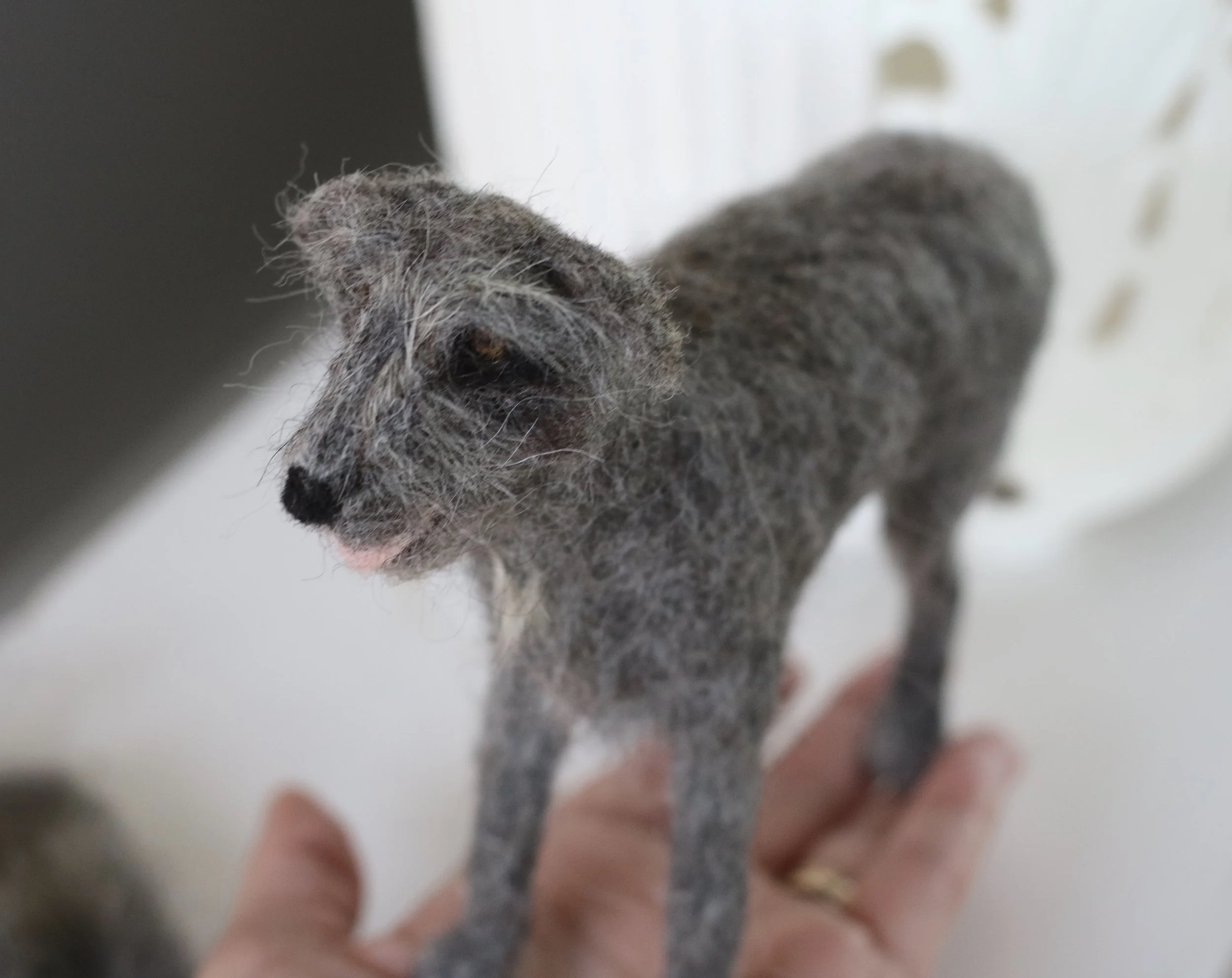 needle felted dog