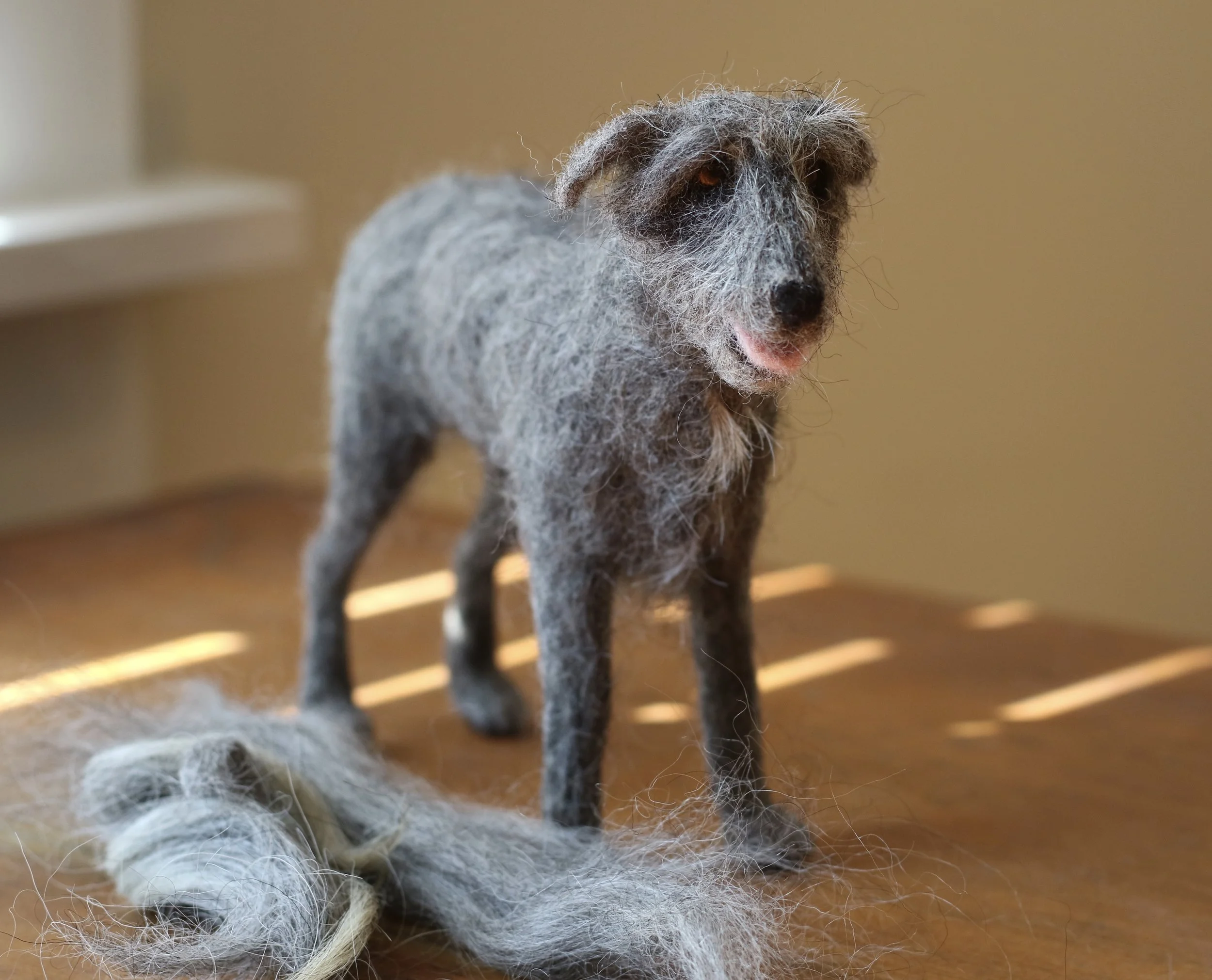 needle felted dog