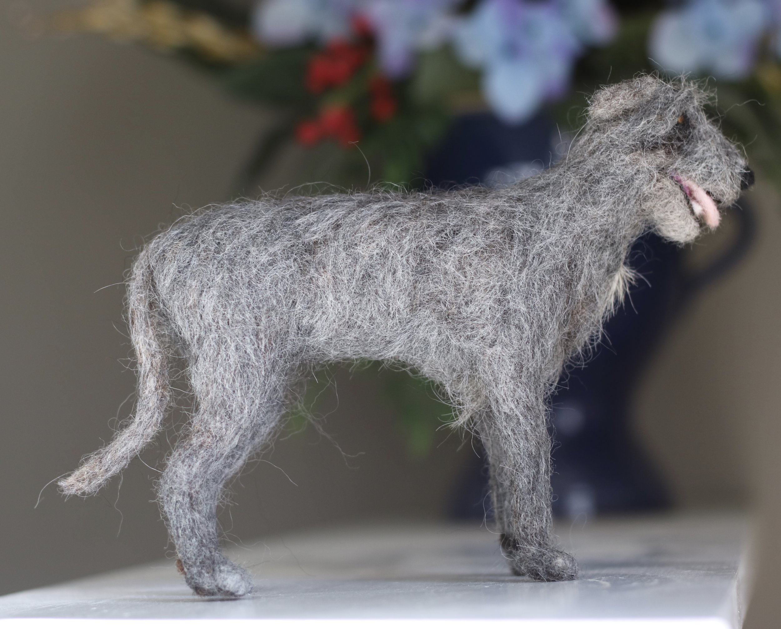 needle felted dog