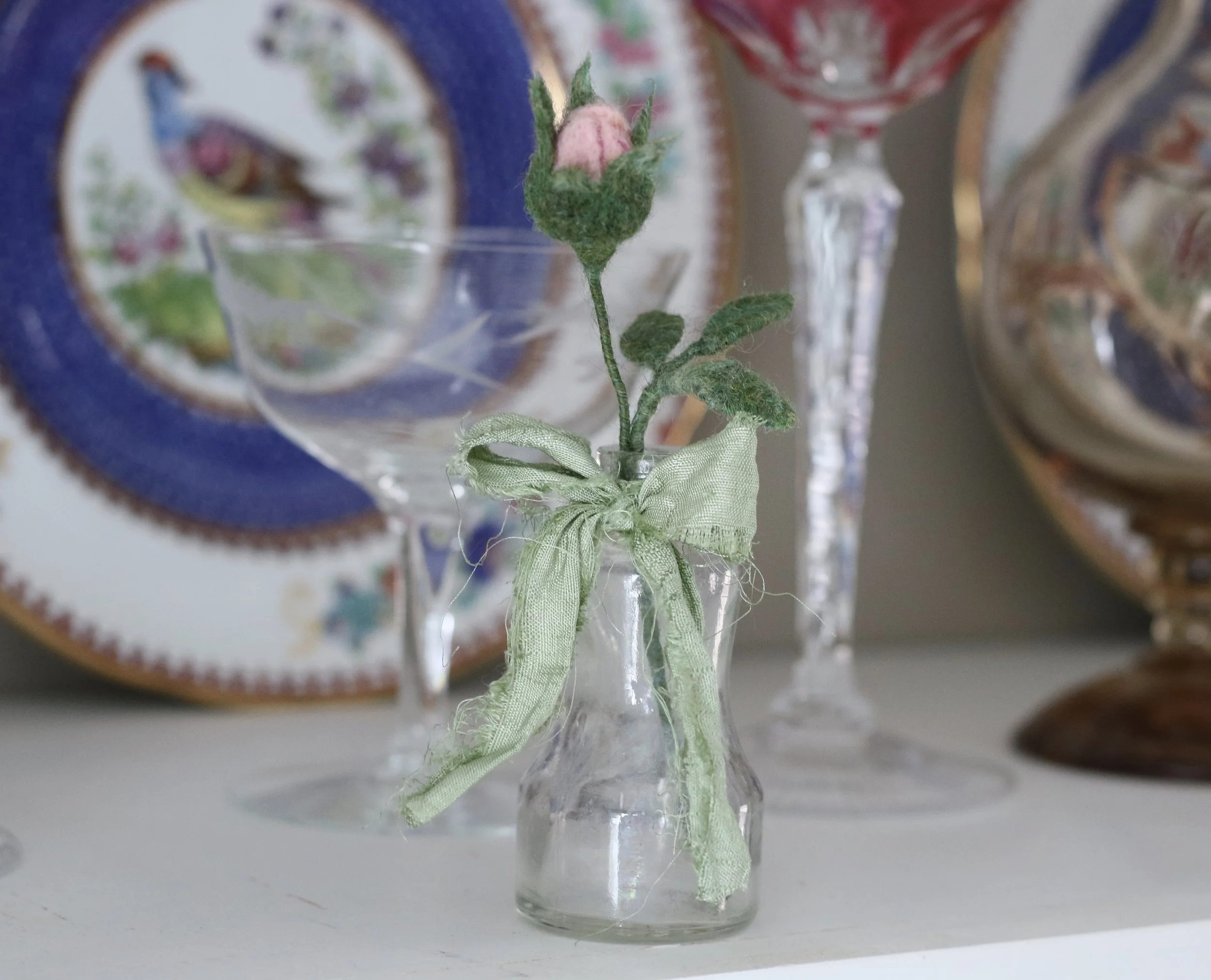 needle felted flower
