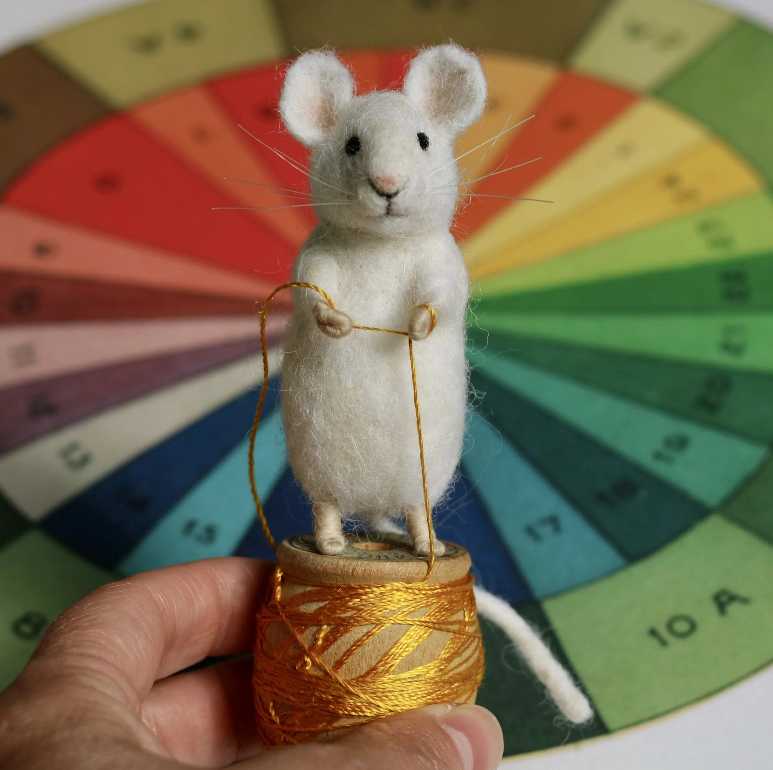 needle felted mouse