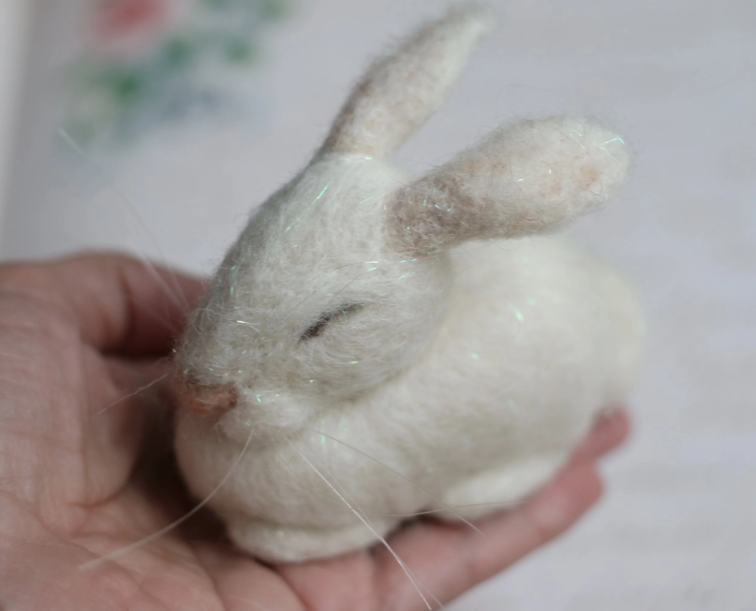 needle felted rabbit