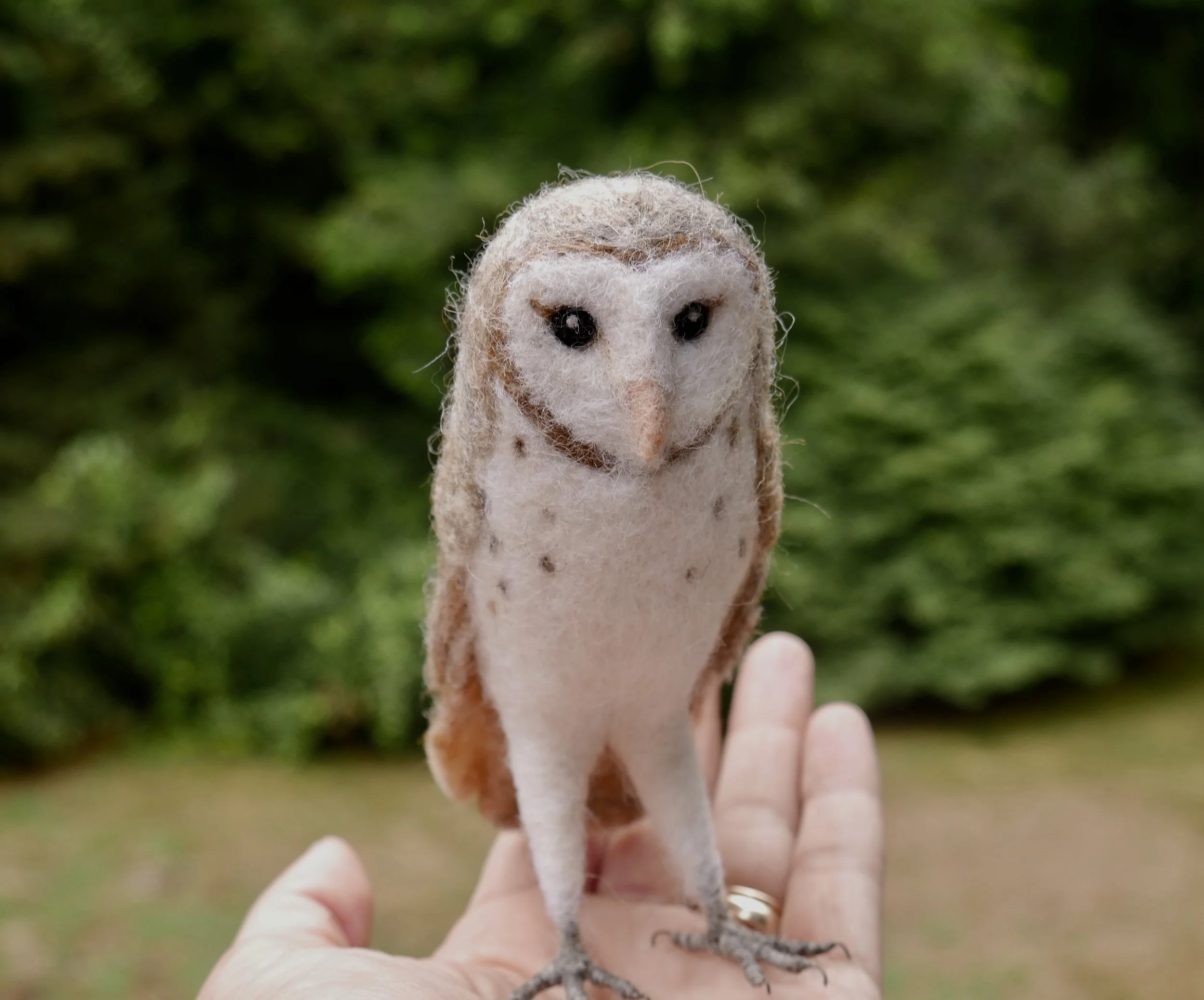 needle felted barn owl