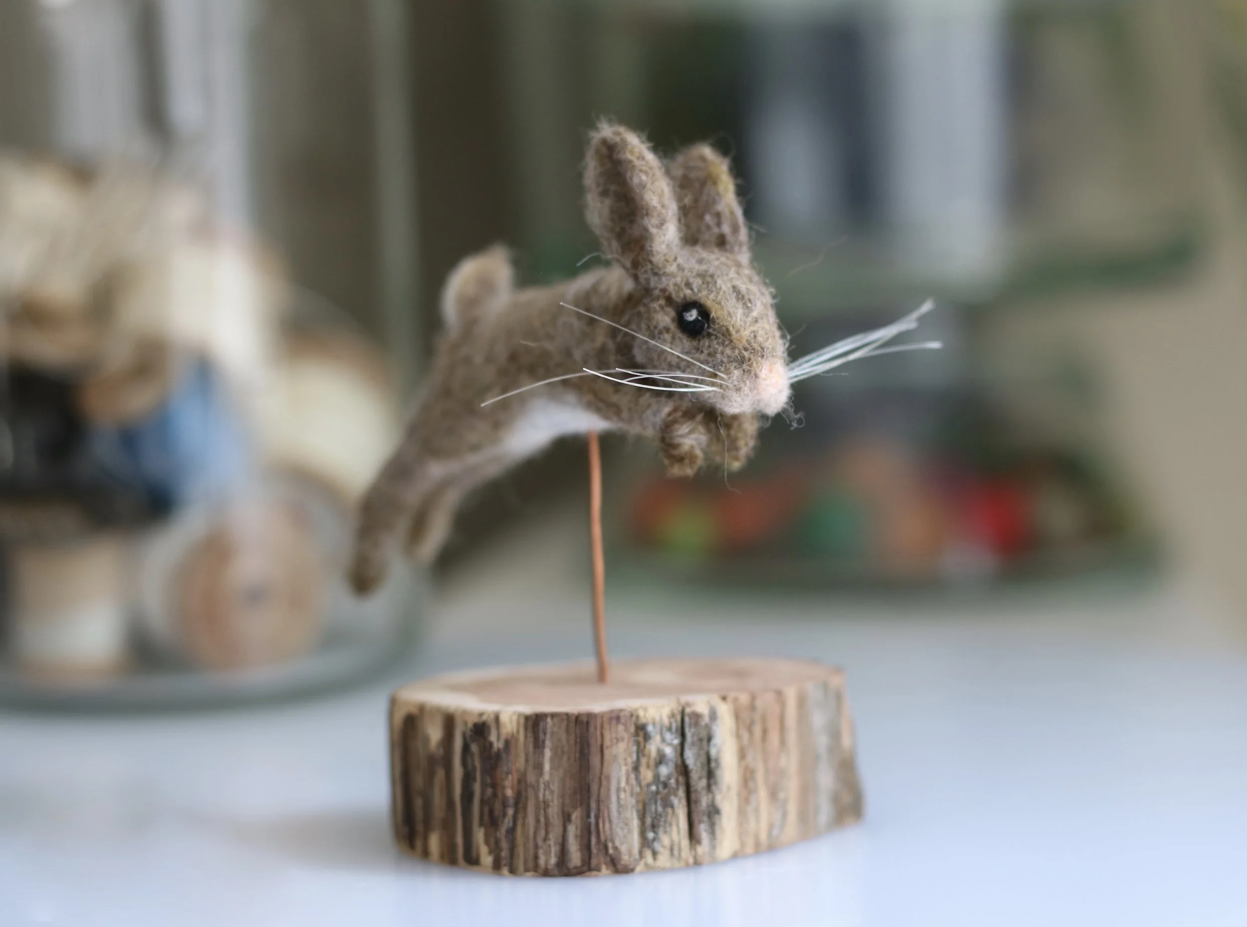 needle felted rabbit