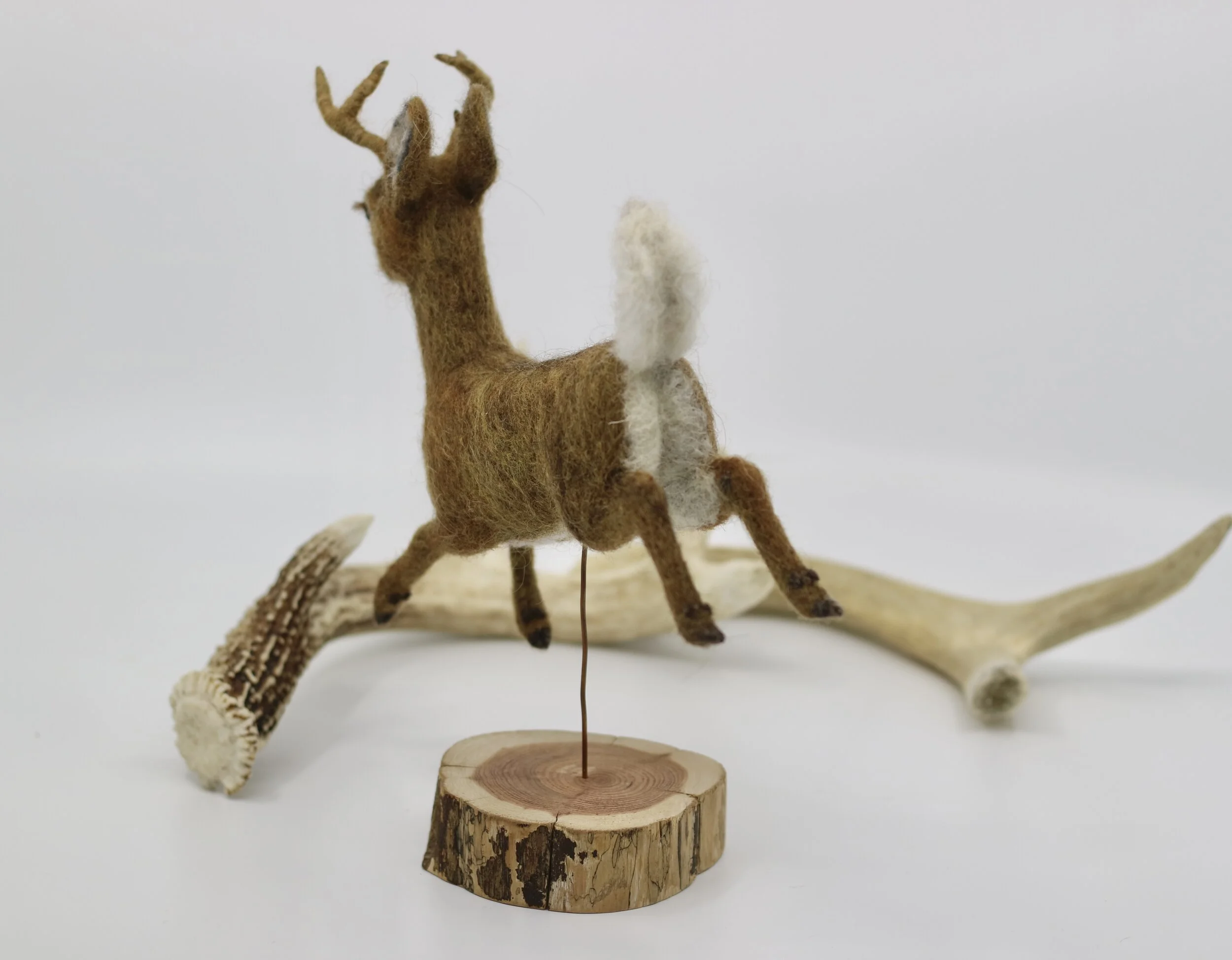 Needle felted deer