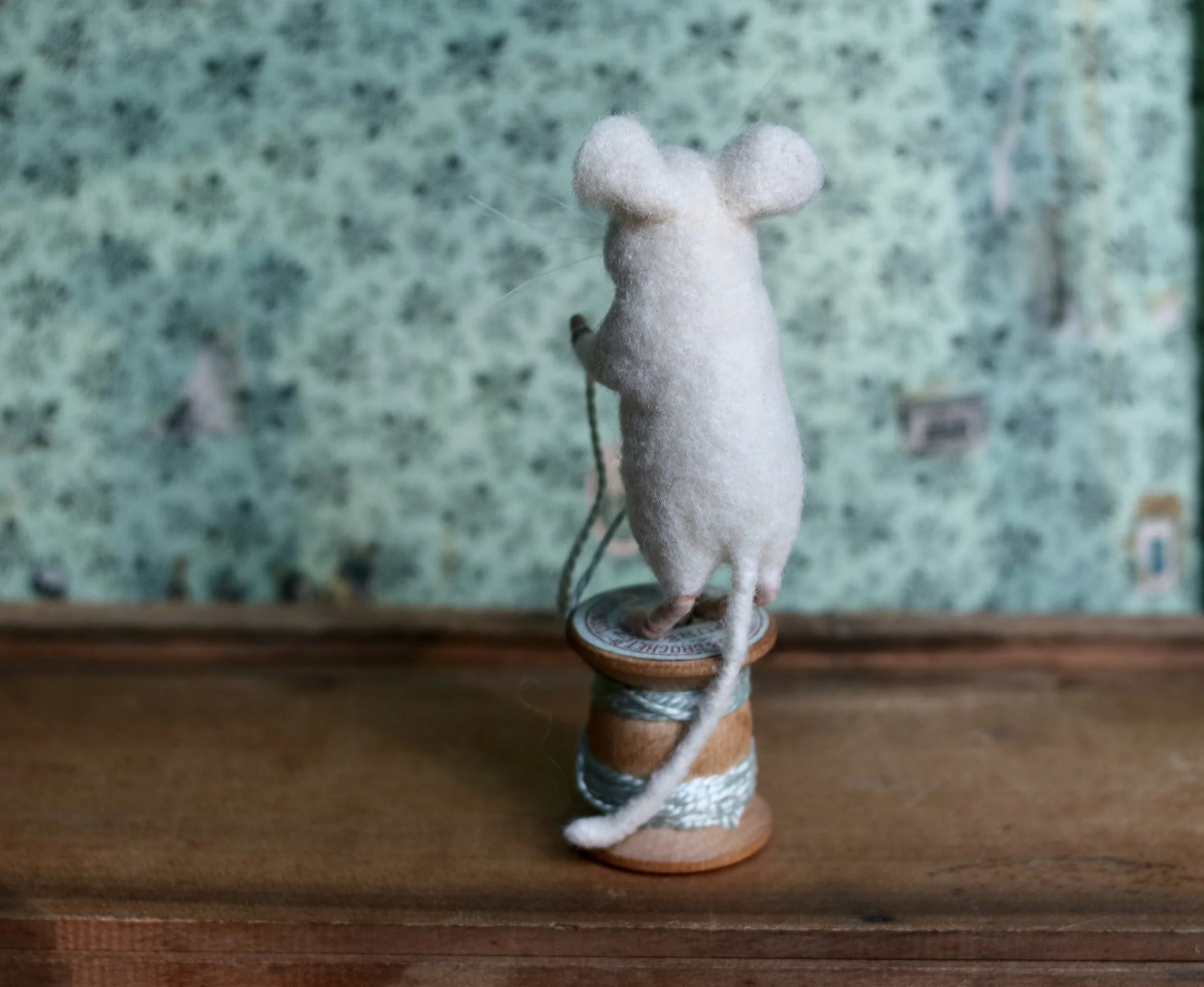 needle felted mouse