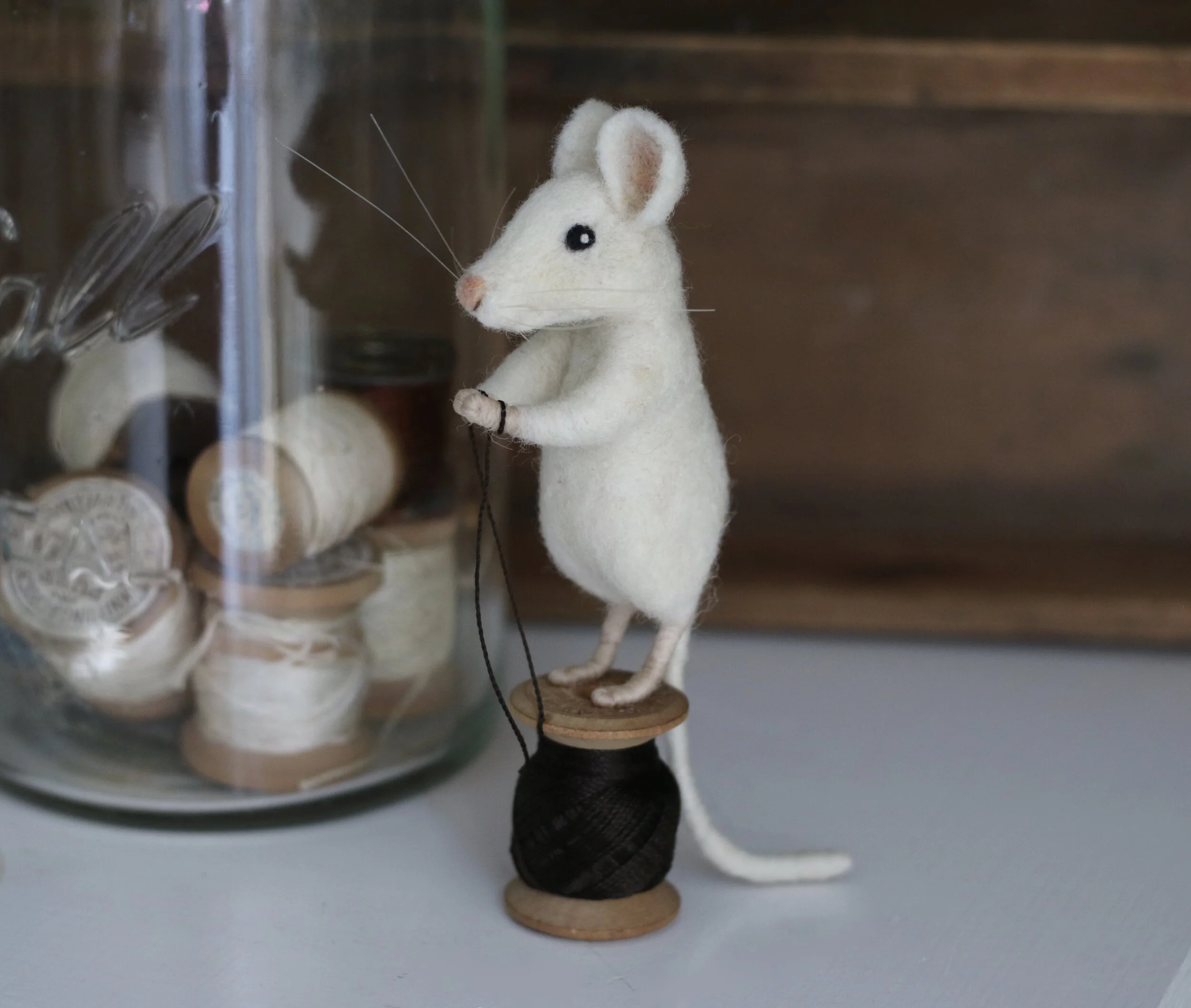 Needle felted mouse