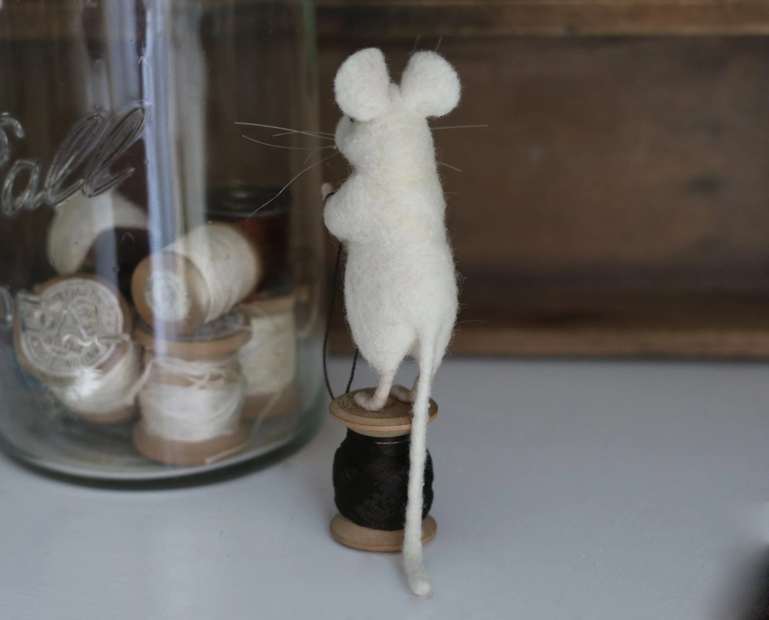 Needle felted mouse