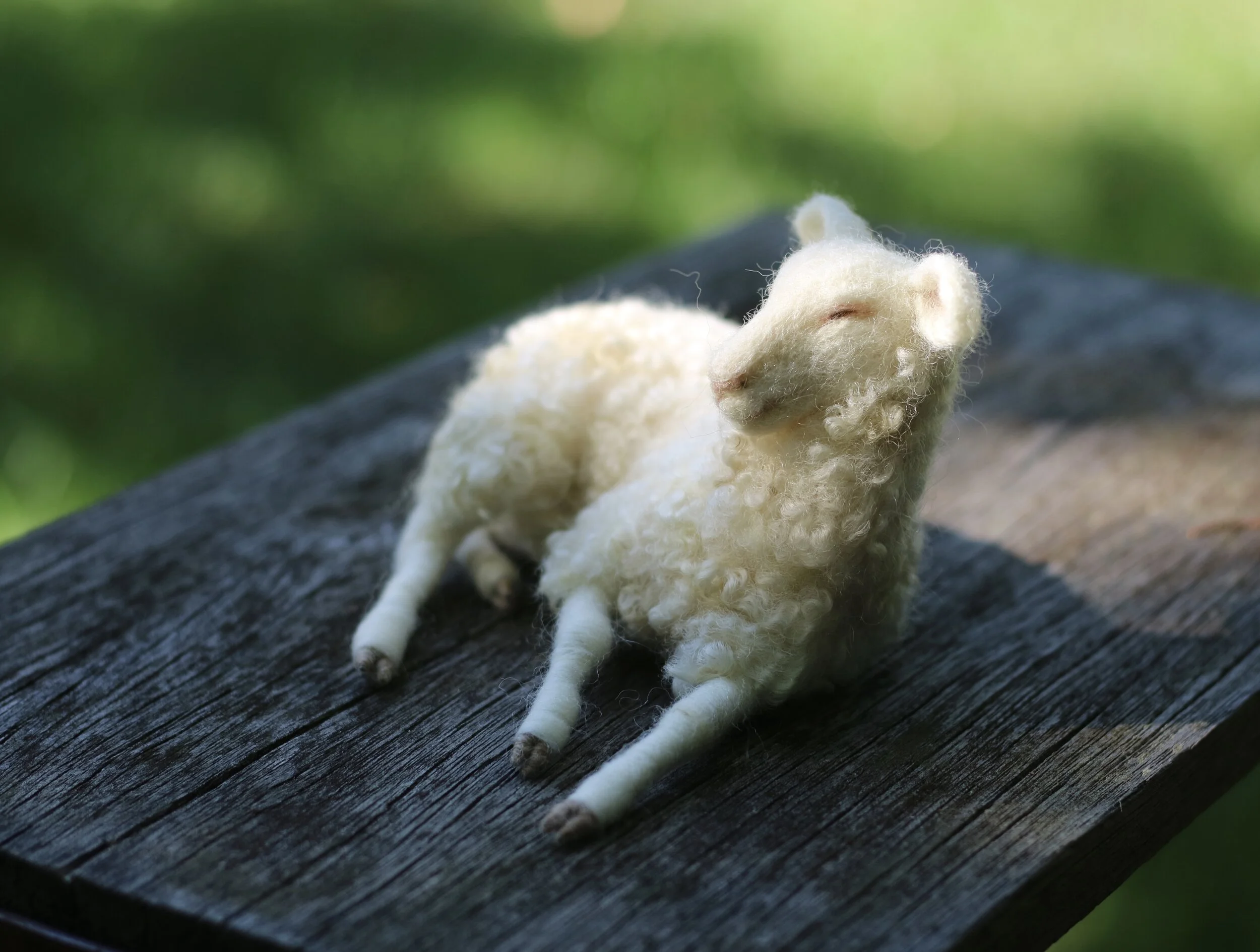 needle felted sheep