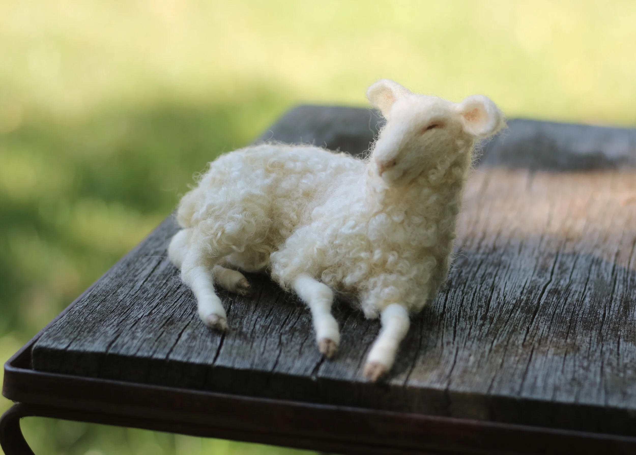 needle felted sheep