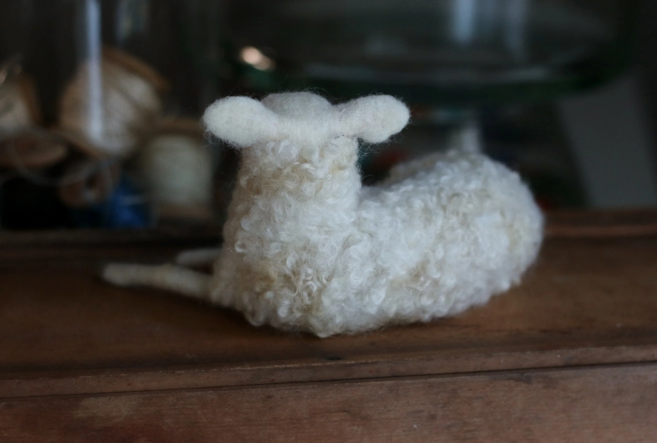 needle felted sheep