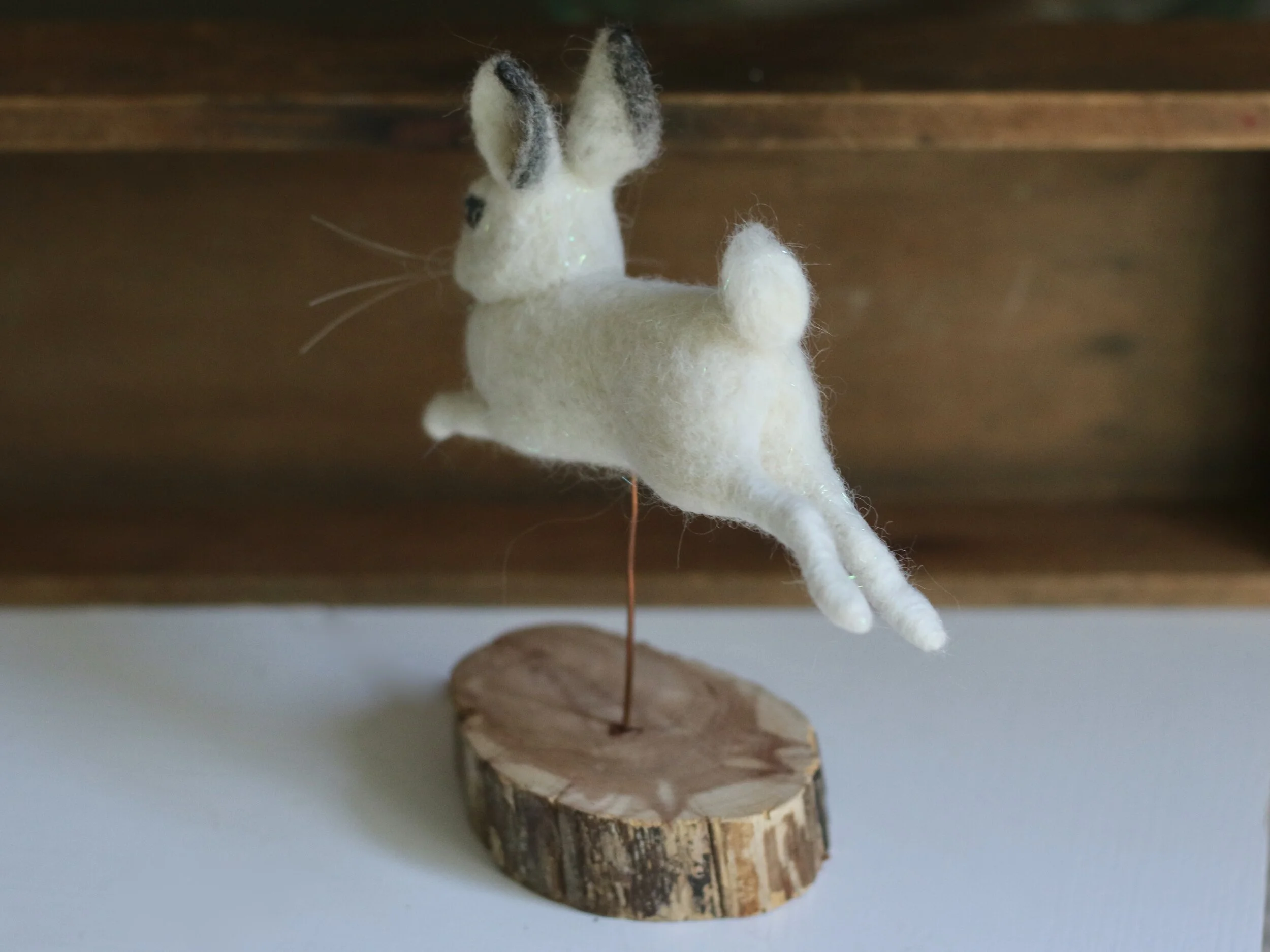 needle felted rabbit