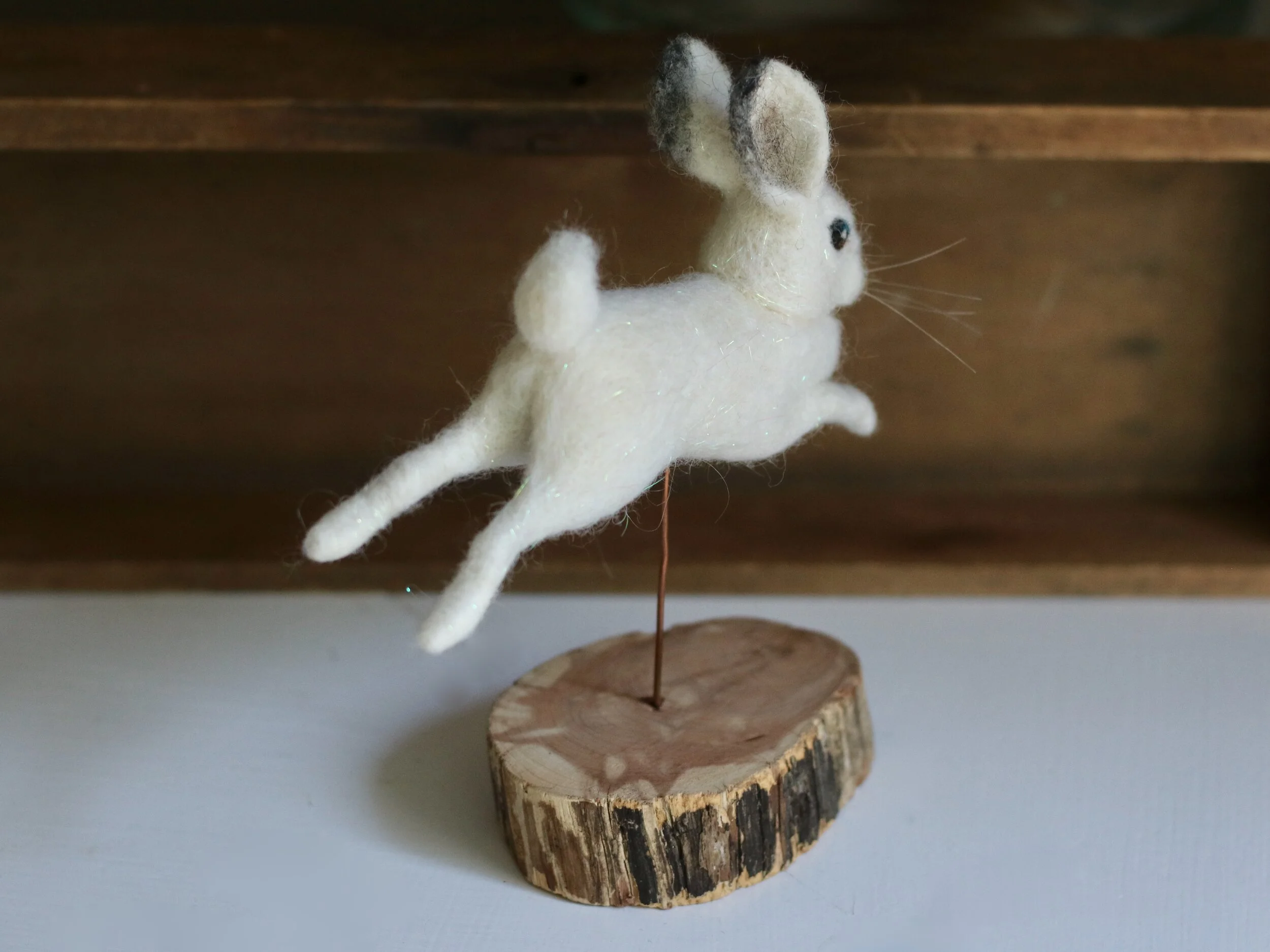 needle felted rabbit