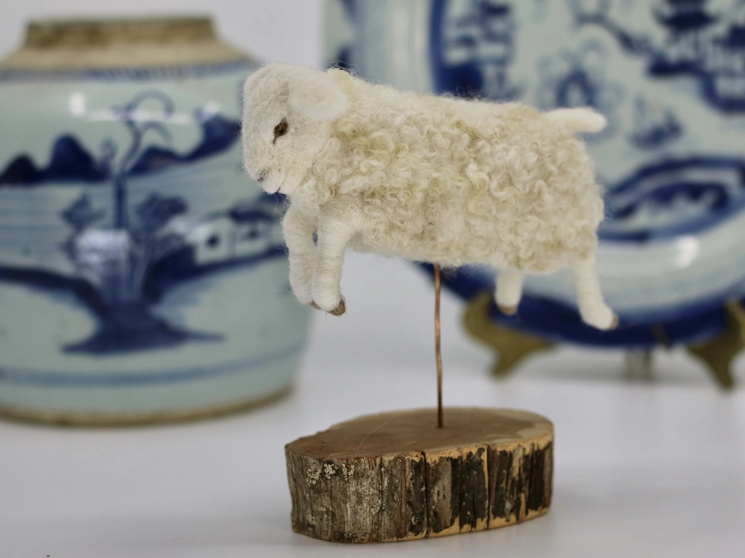 needle felted lamb