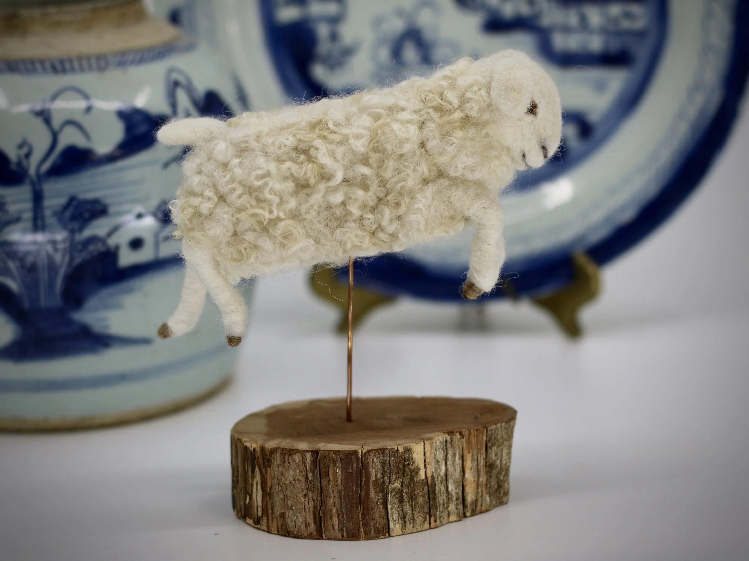 needle felted lamb