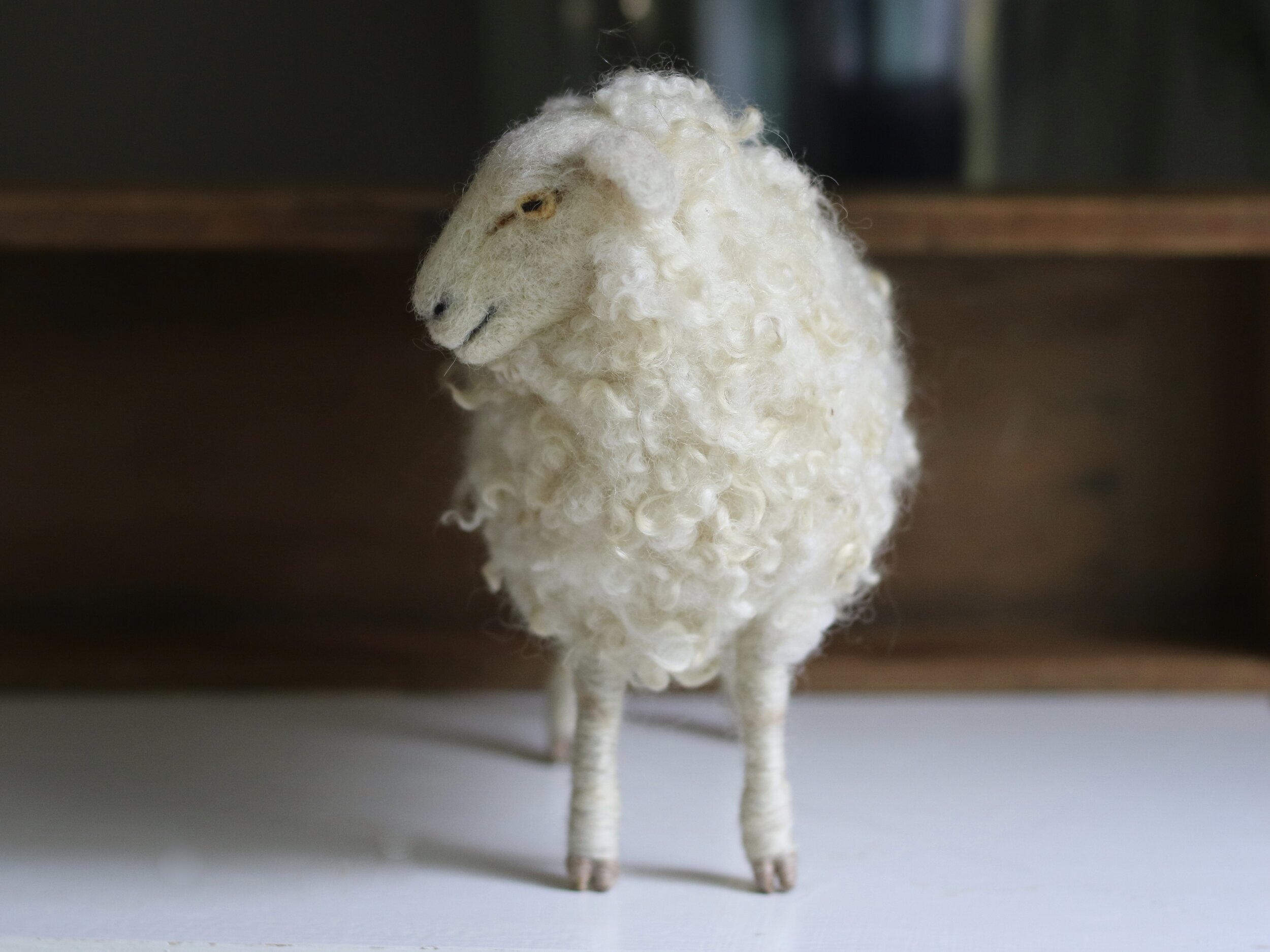 needle felted sheep