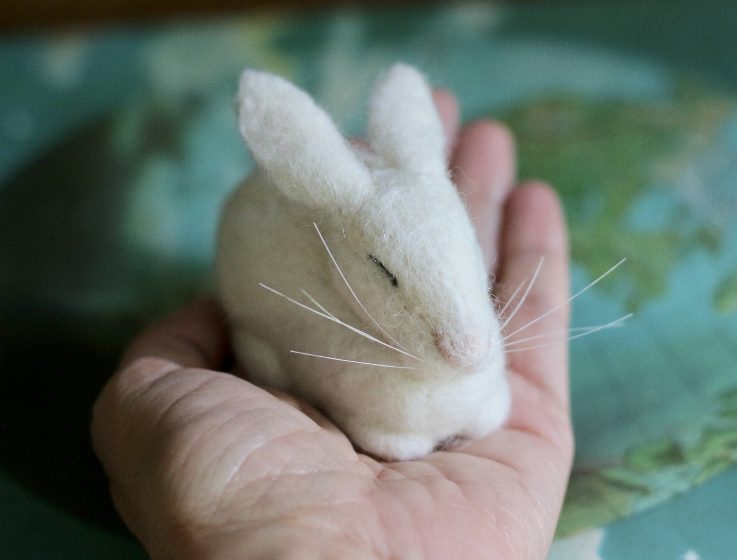 needle felted rabbit