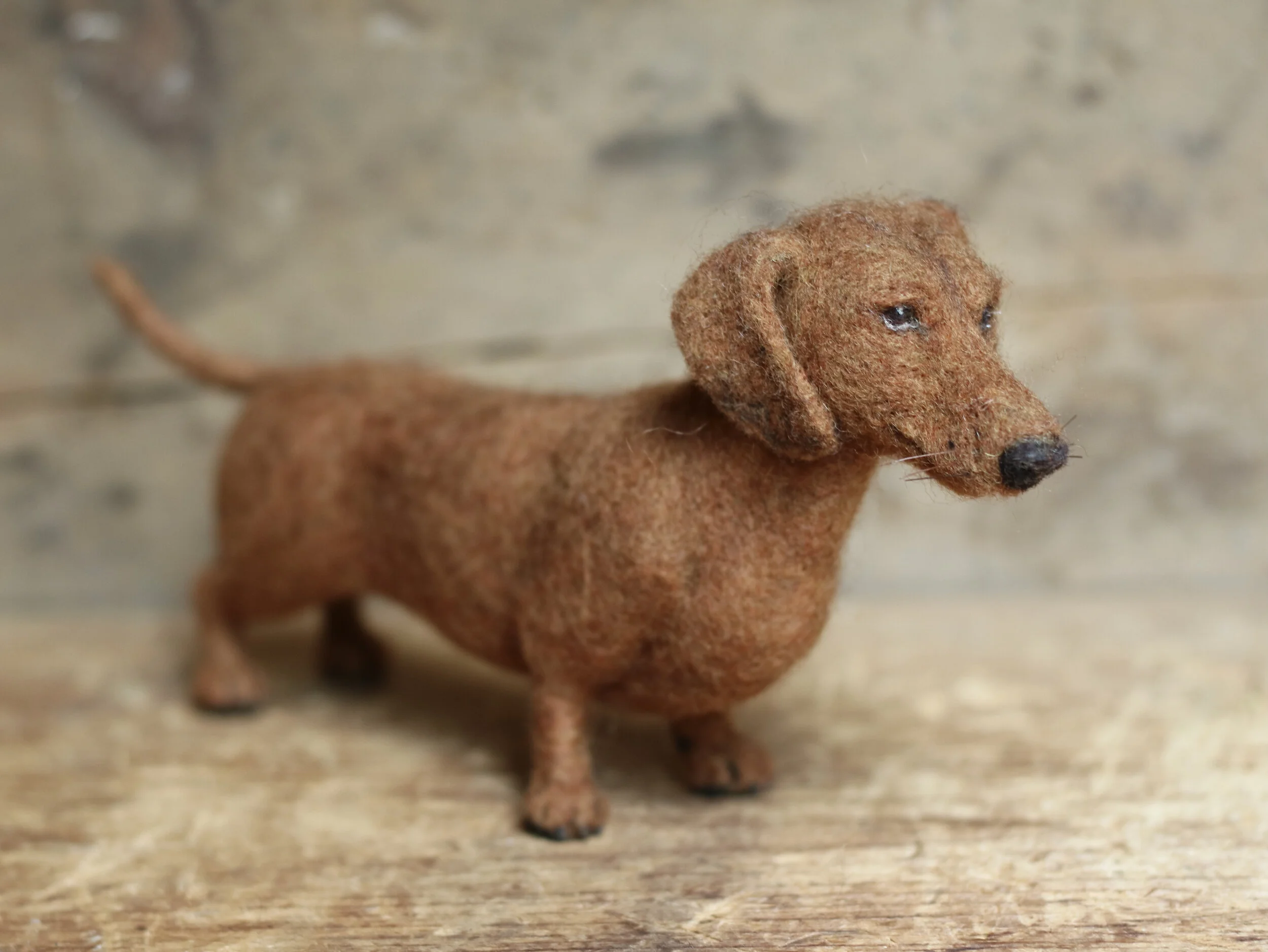 needle felted dog dachshund